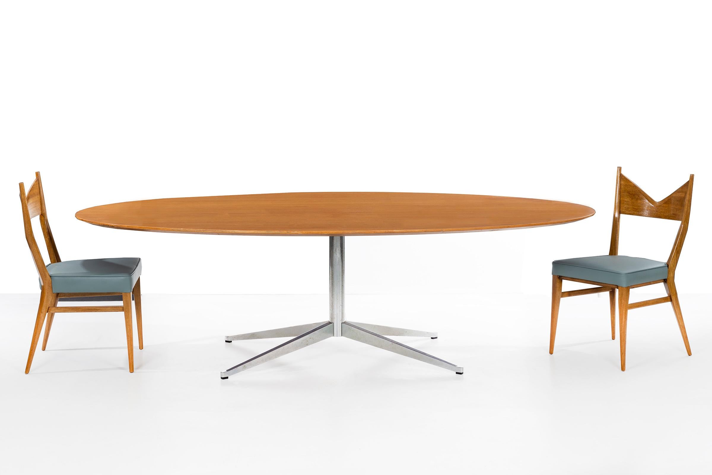 Plated Florence Knoll Dining Table or Desk