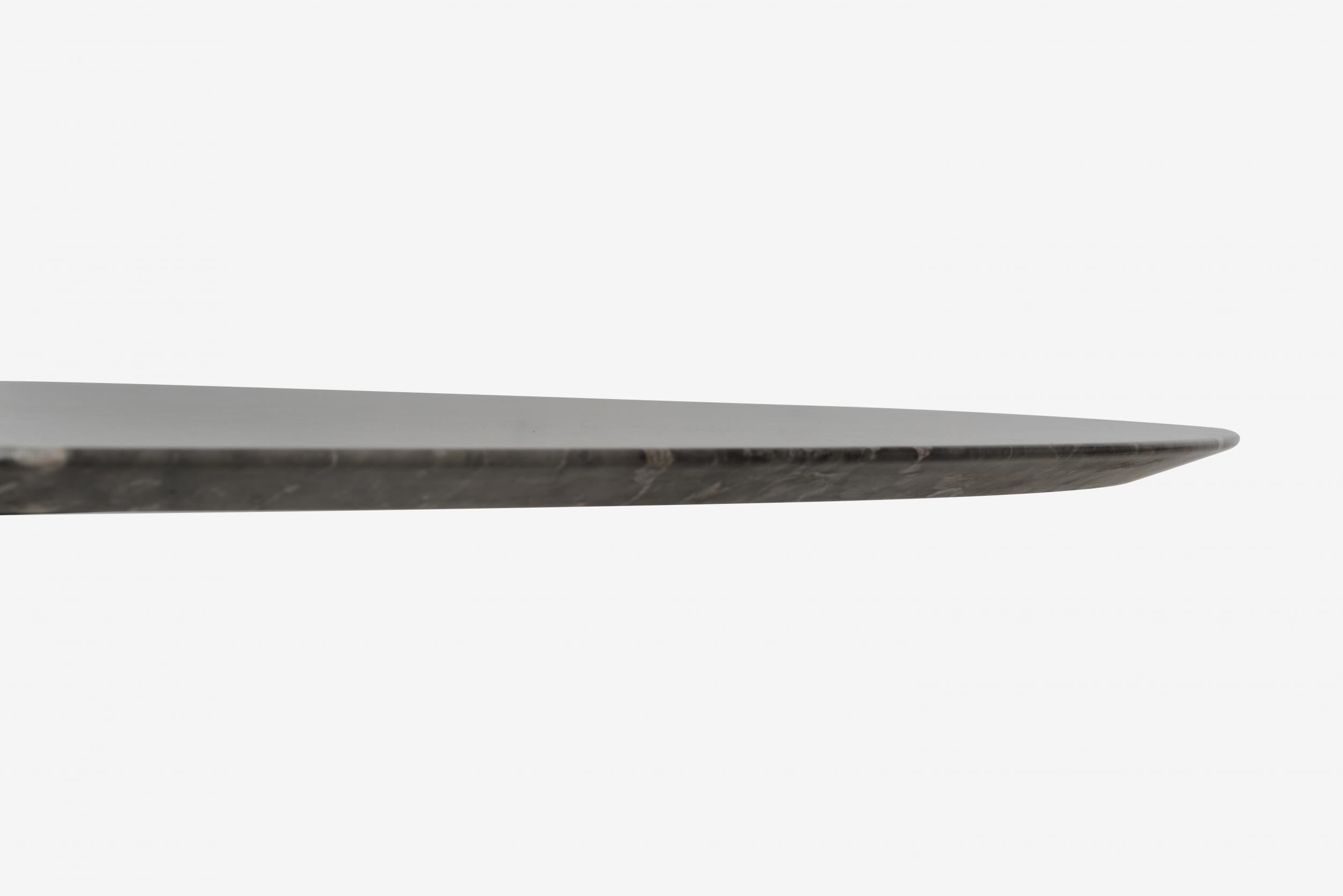 Mesa de Comedor o Escritorio Florence Knoll en Acabado Satinado Grigio Marquina Acero en venta