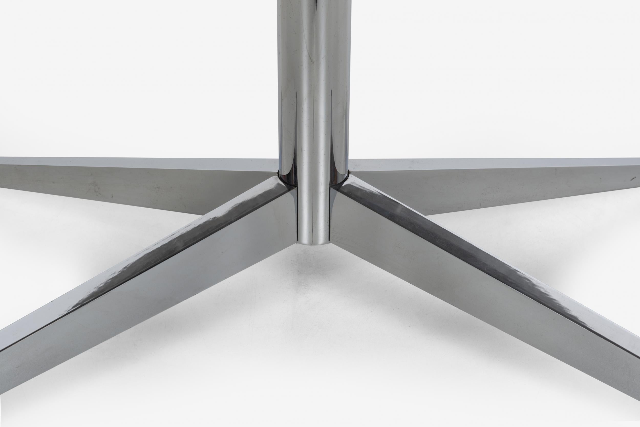 Mesa de Comedor o Escritorio Florence Knoll en Acabado Satinado Grigio Marquina en venta 1