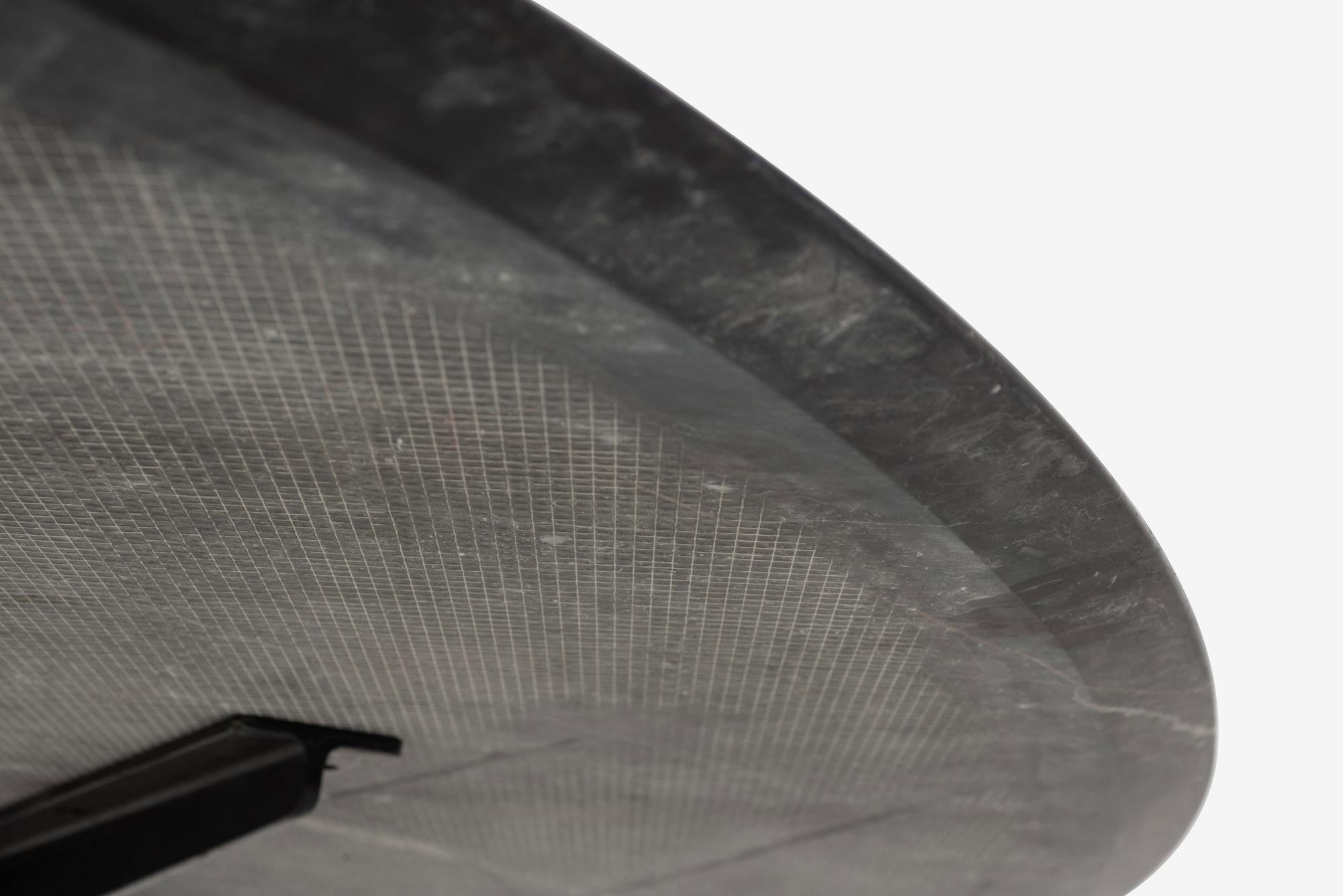 Florence Knoll Dining Table or Desk - Oval in Nero Marquina Marble 3