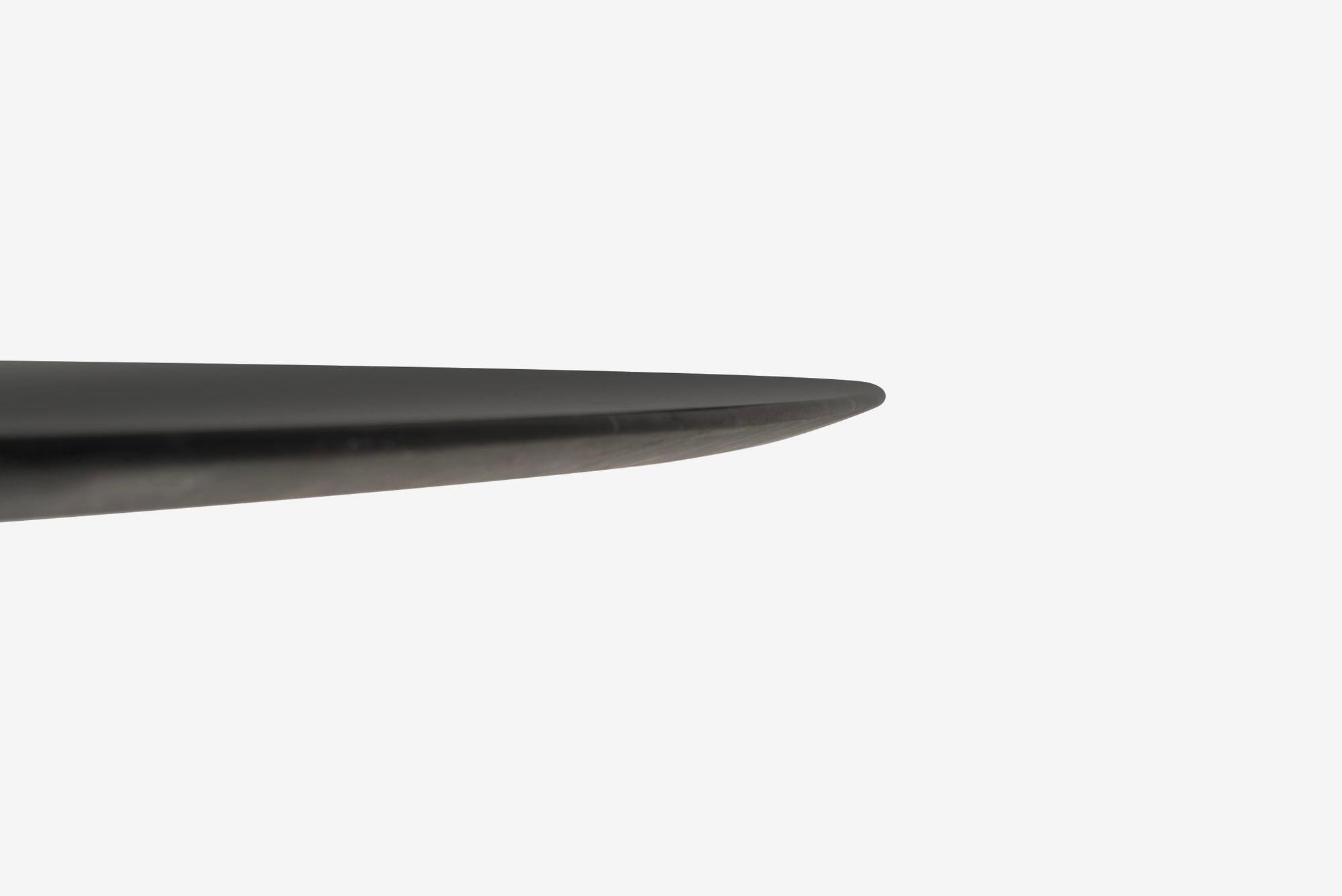 Florence Knoll Dining Table or Desk - Oval in Nero Marquina Marble 2