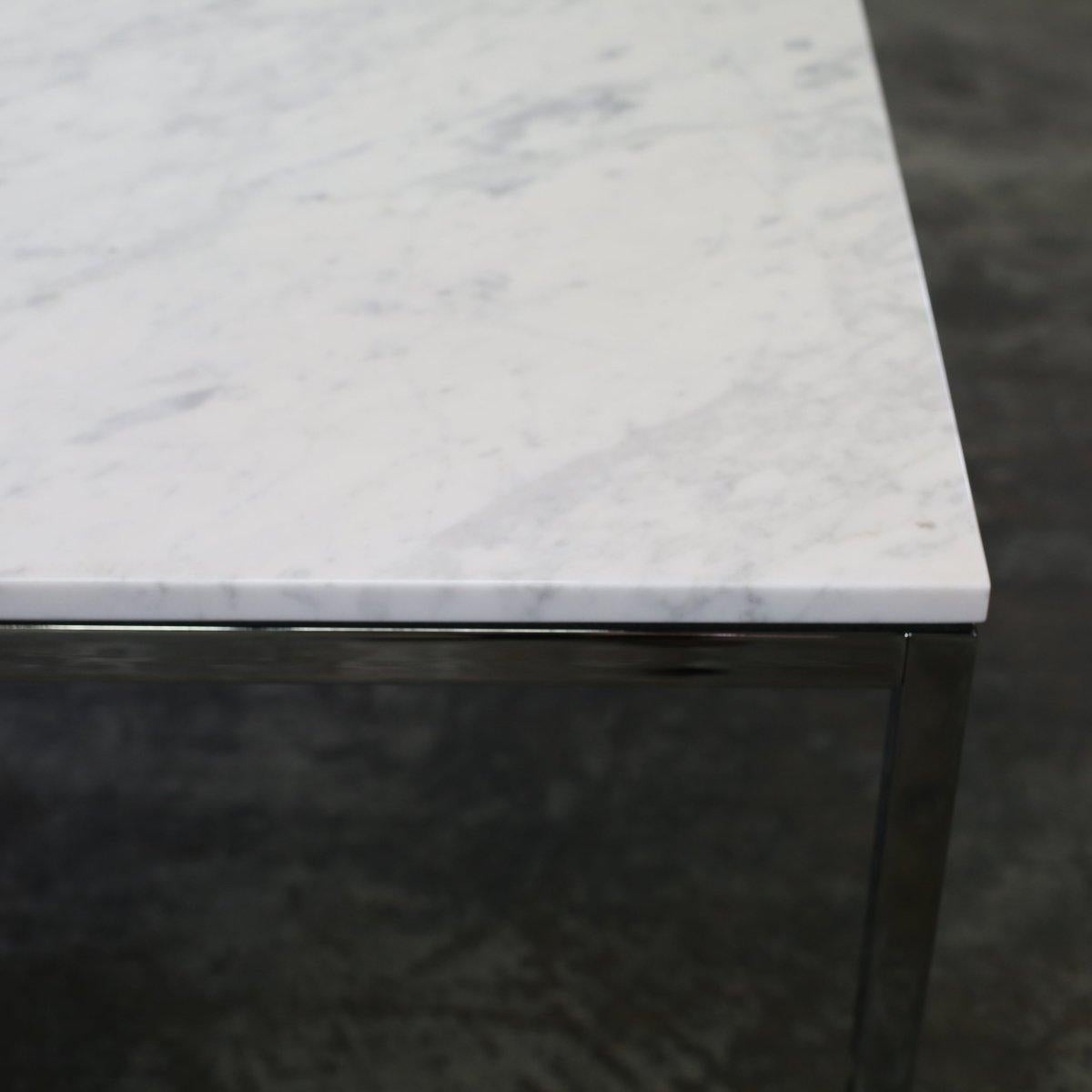 Modern Florence Knoll Dining Table with Marble Top For Sale