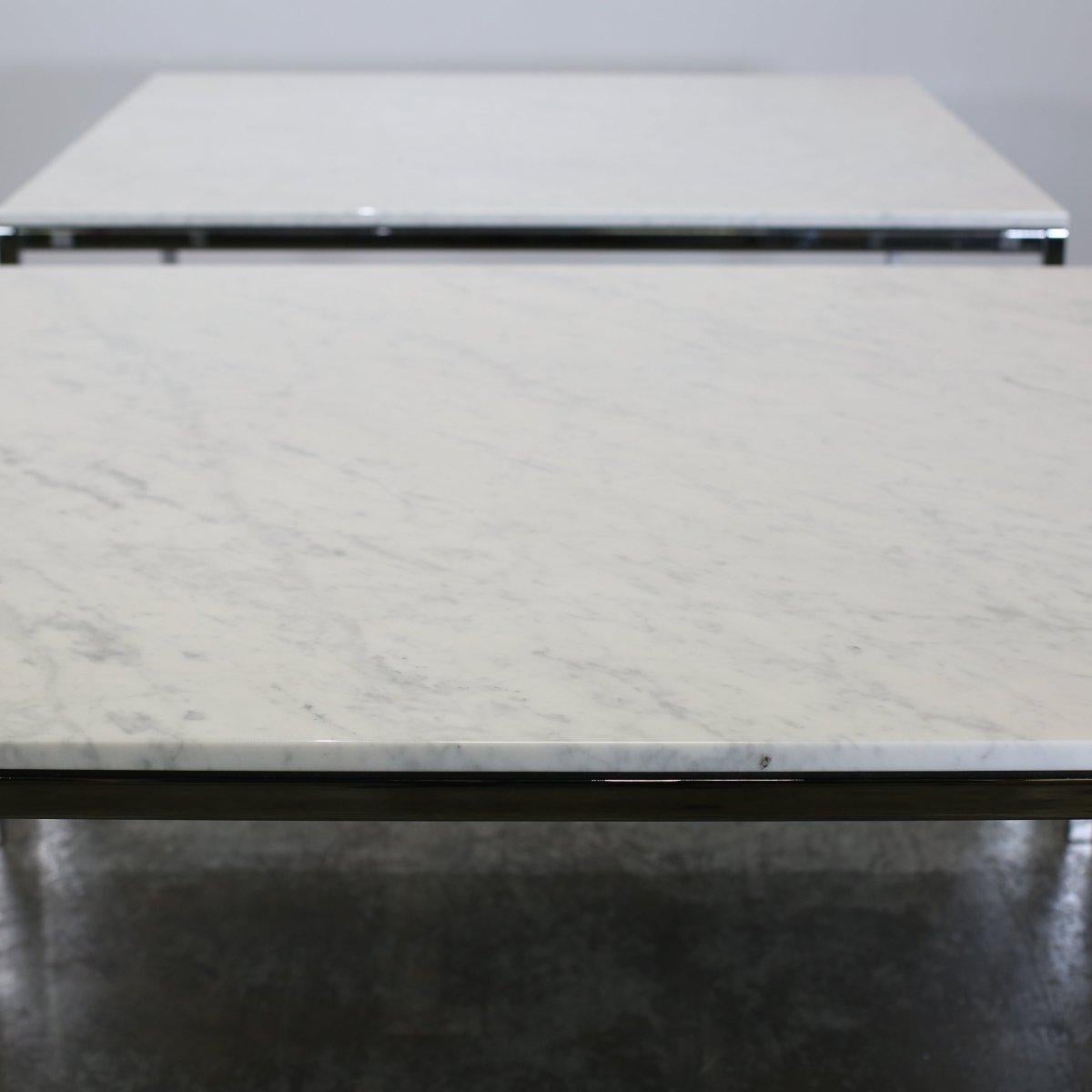Florence Knoll Dining Table with Marble Top In Good Condition For Sale In Basildon, London