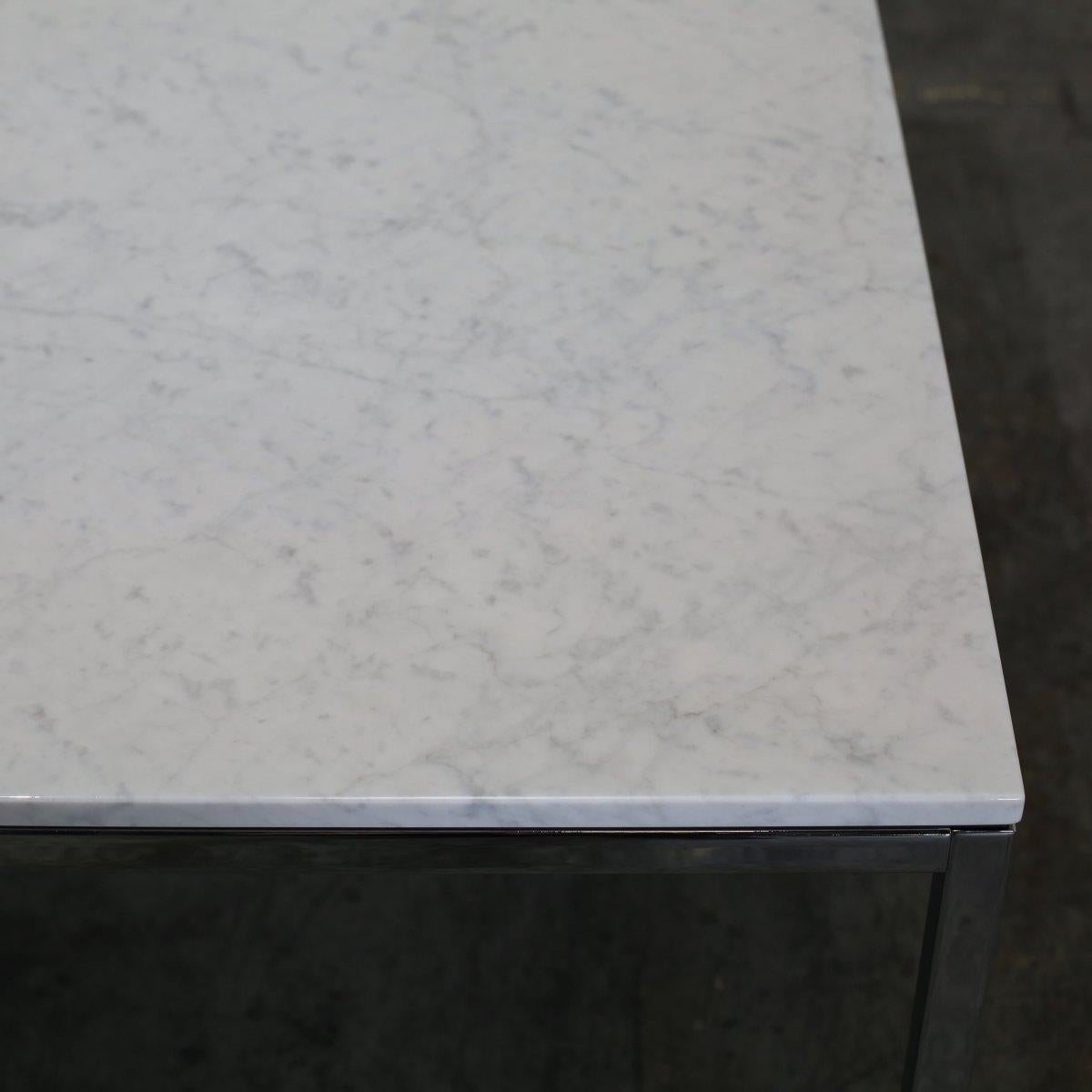 Florence Knoll Dining Table with Marble Top For Sale 1