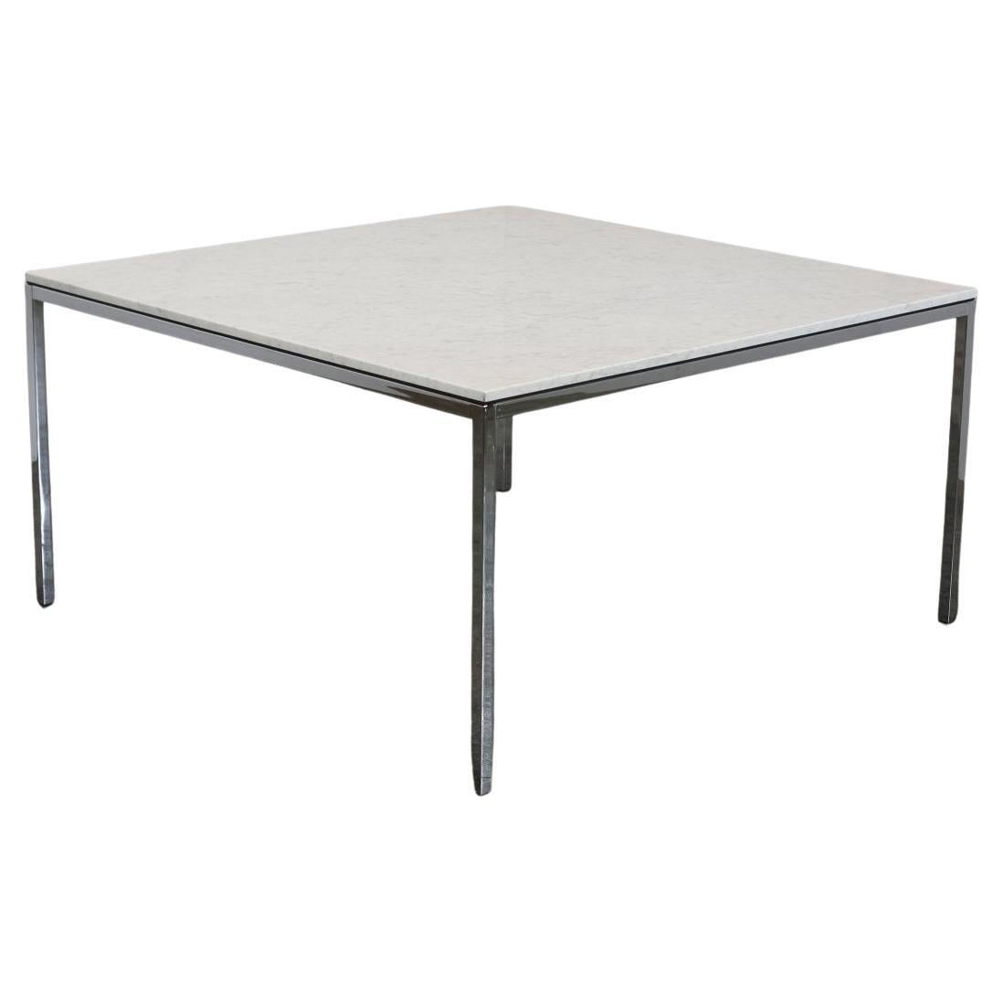 Florence Knoll Dining Table with Marble Top For Sale