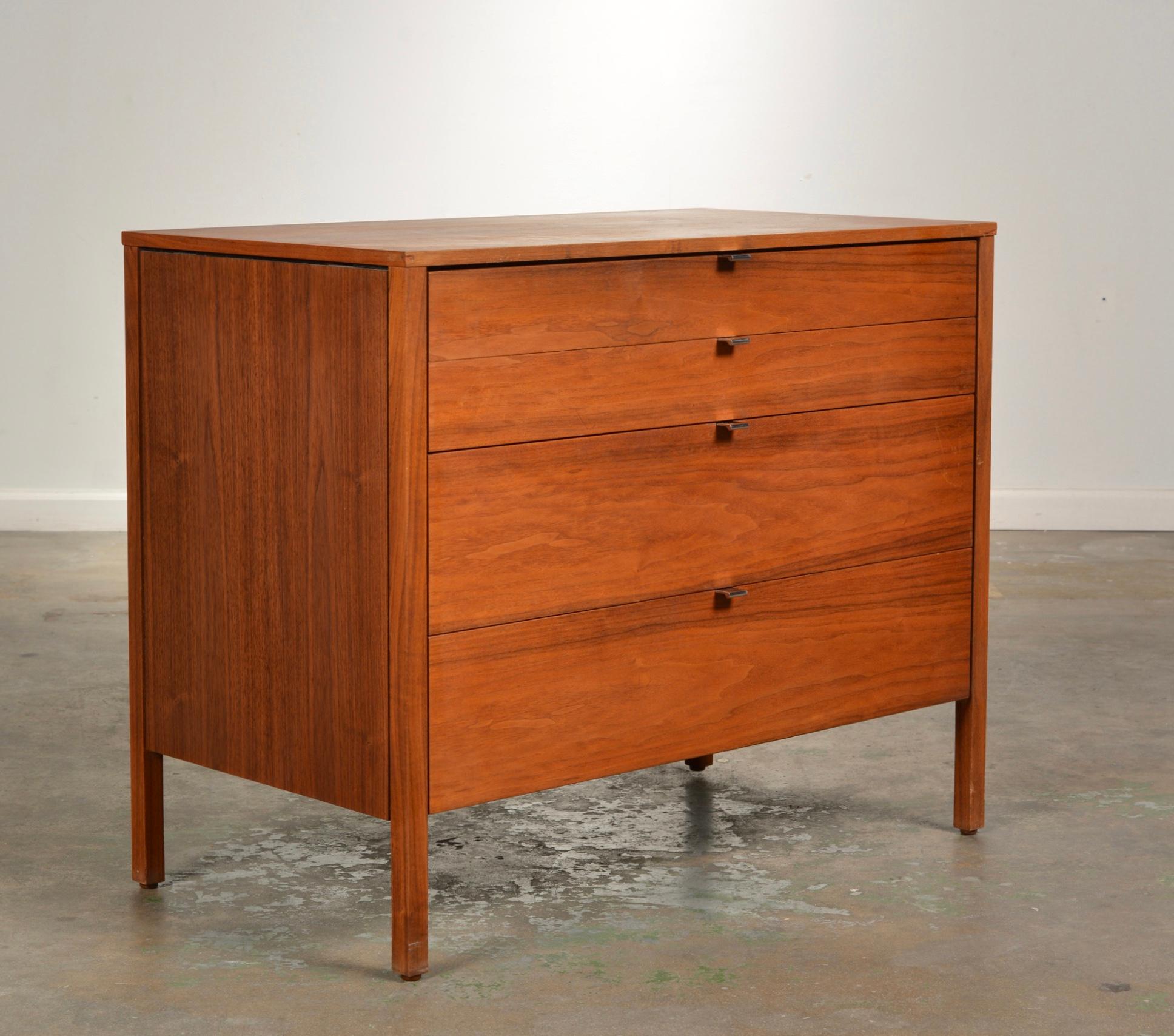 Late 20th Century 2 Florence Knoll Dressers in walnut 
