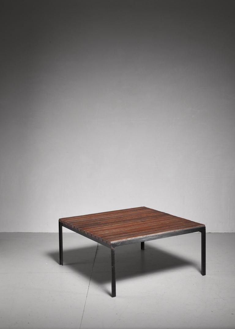 Florence Knoll Early T Bar Slat Coffee Or Side Table Usa 1950s
