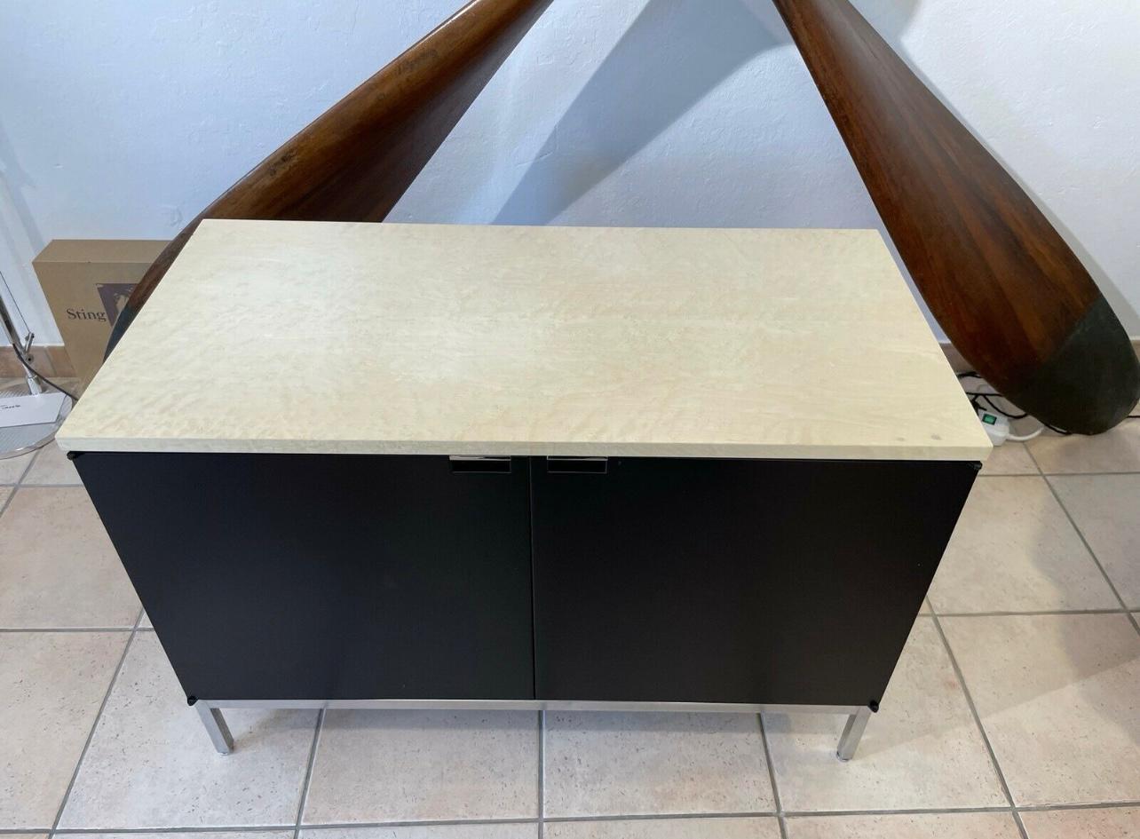 Credenza Teint model in ebony on speckled maple wood, circa 1954.
Possibility of a pair.
Dimensions: H 65 cm x W 95 cm x D 45 cm.
Black color.

More photos on request.
Worldwide delivery with quote on request.
 