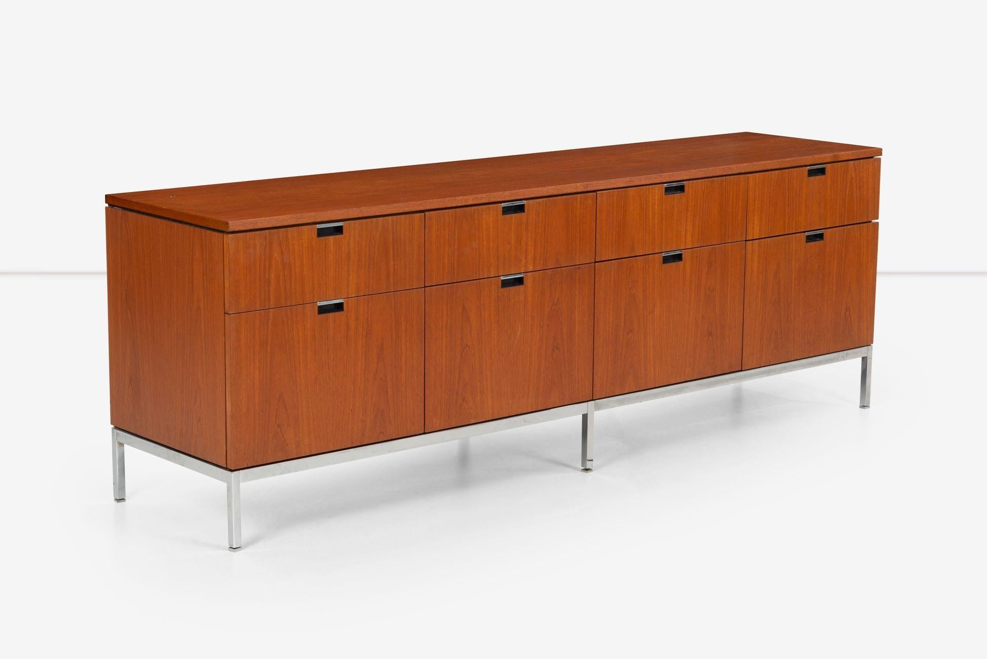 American Florence Knoll Eight-Drawer Credenza in Teakwood For Sale