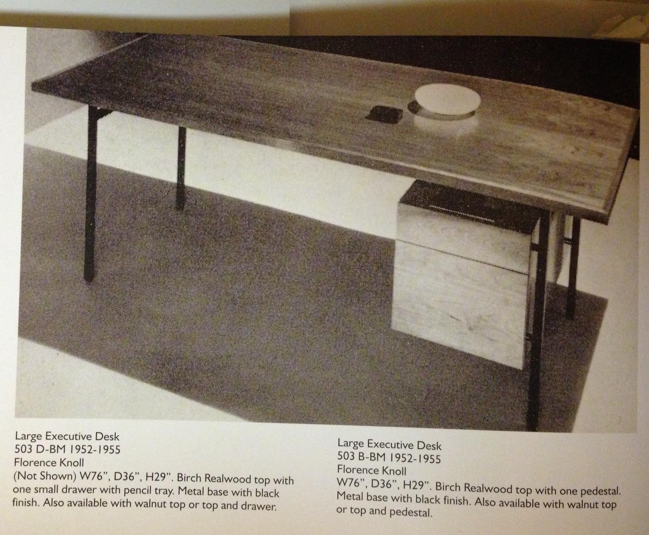 Florence Knoll Executive Desk for Knoll International For Sale 1