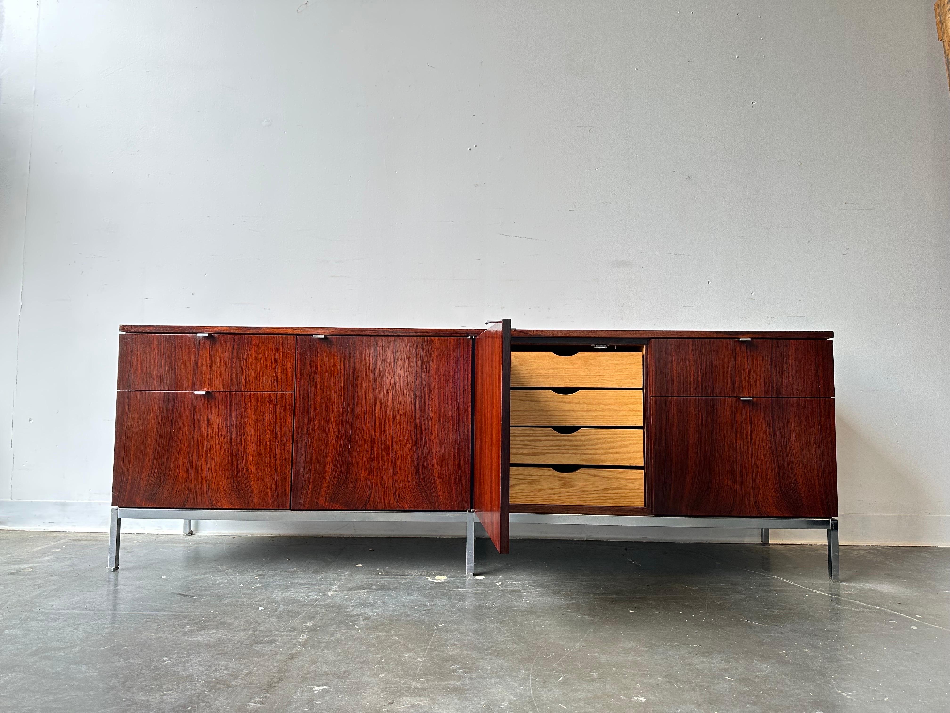 Mid-Century Modern Florence Knoll for Knoll Associates Rosewood Credenza 