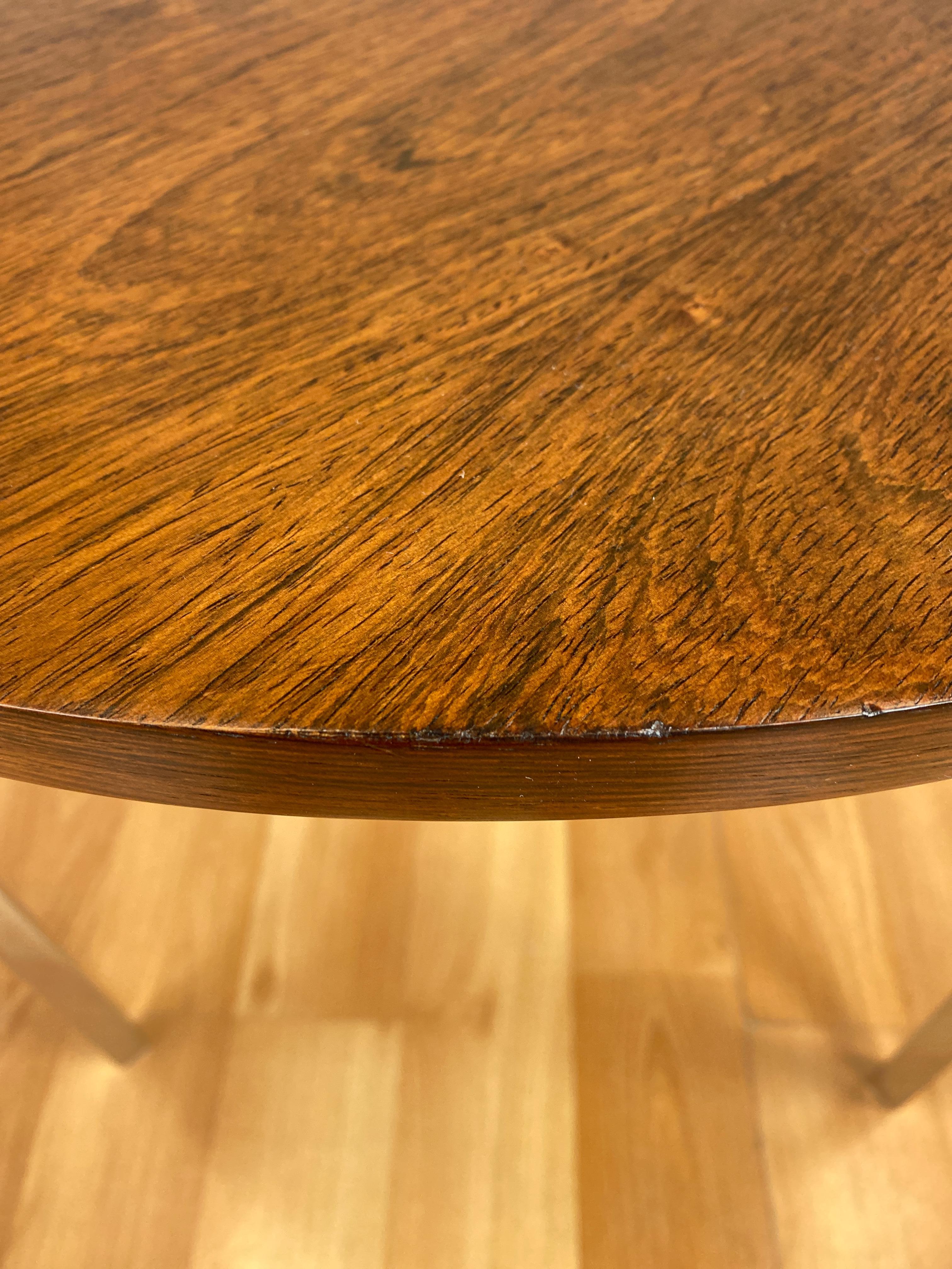 Florence Knoll for Knoll Associates Rosewood & Polished Nickel Round Side Table 3
