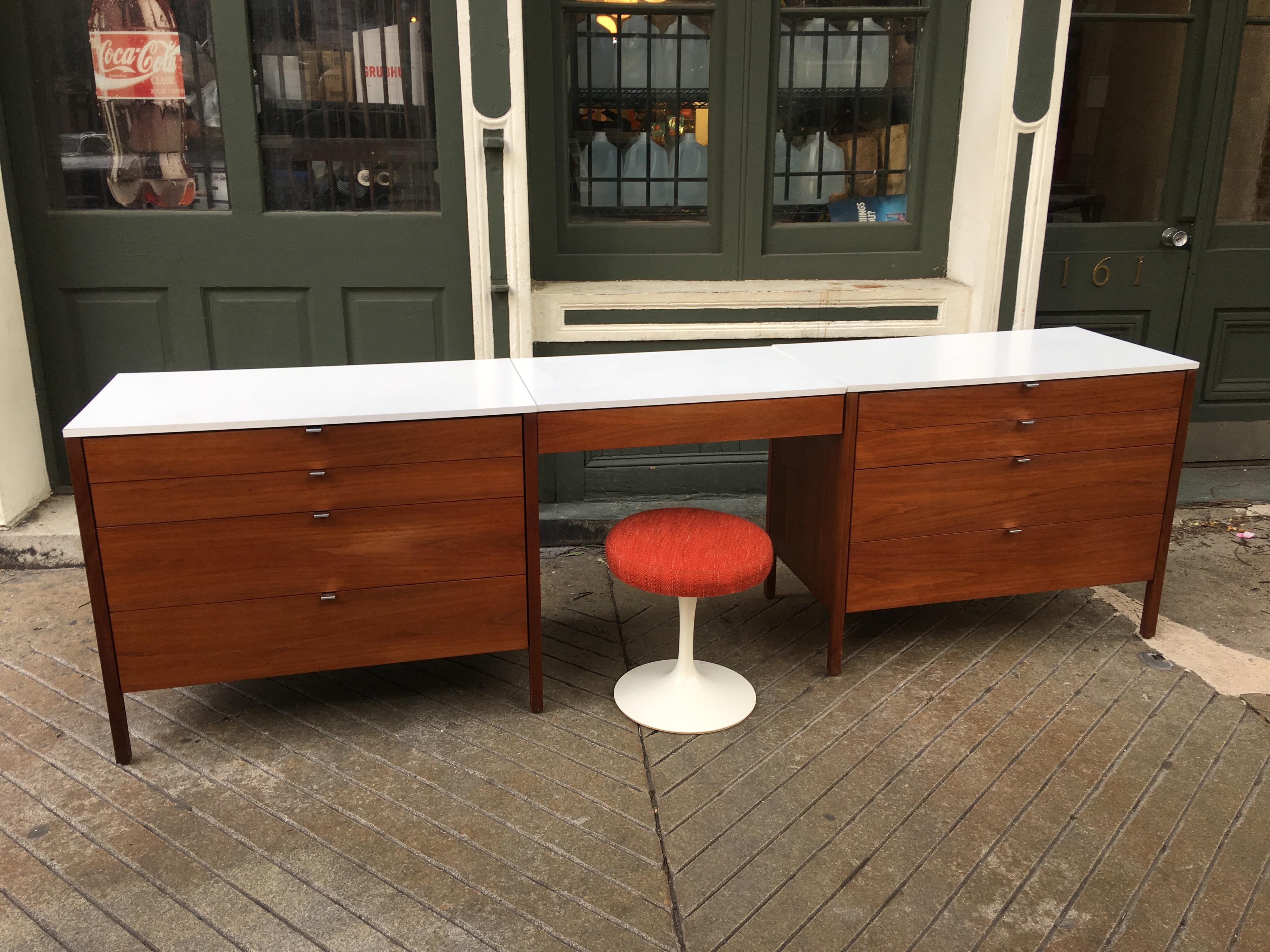 Florence Knoll for Knoll Dresser and Desk/Vanity in Walnut 1