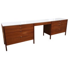 Florence Knoll for Knoll Dresser and Desk/Vanity in Walnut