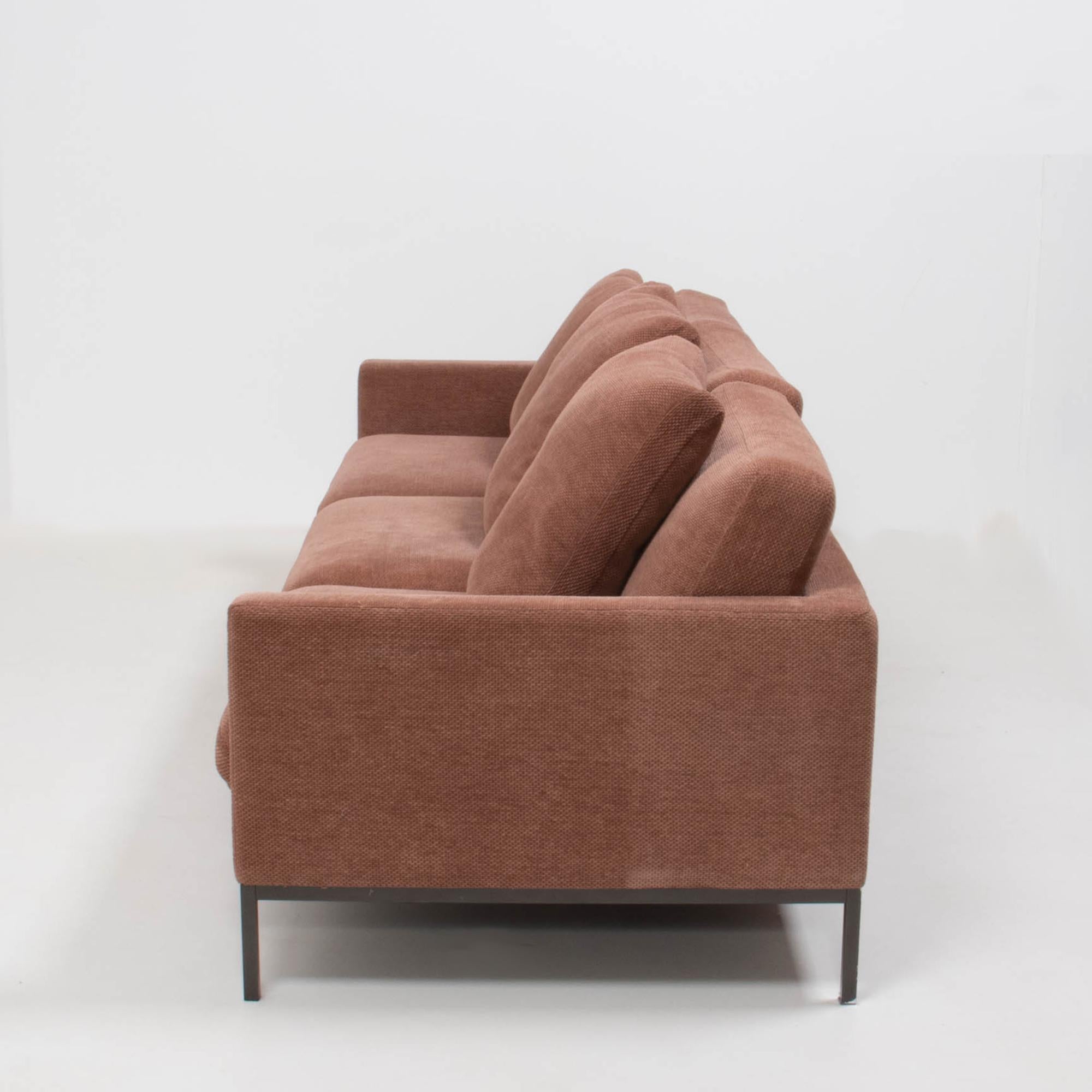 Scandinavian Modern Florence Knoll for Knoll Dusky Pink Fabric Relax Sofa