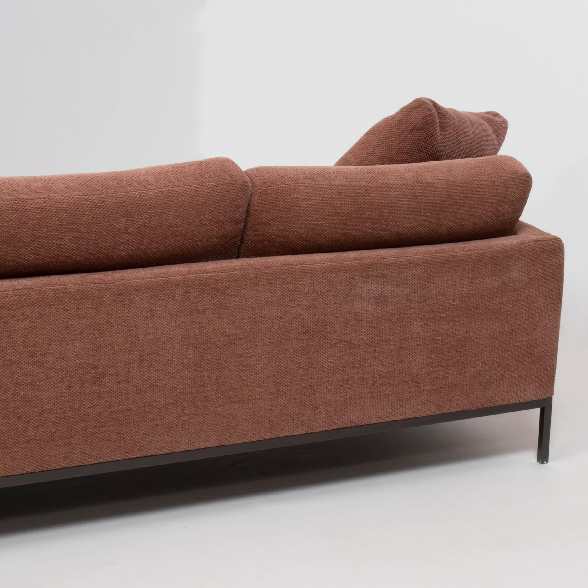 Contemporary Florence Knoll for Knoll Dusky Pink Fabric Relax Sofa