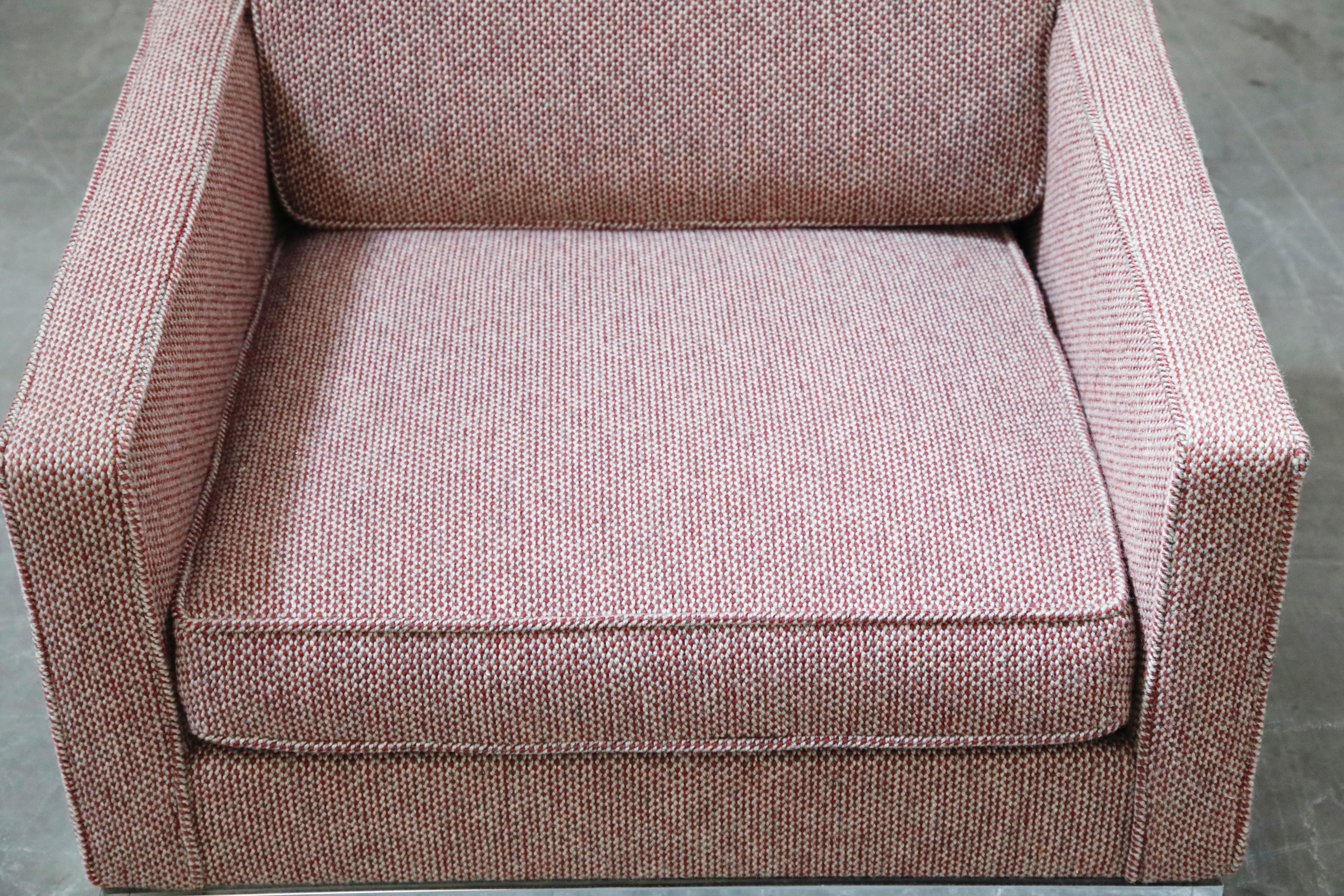 Chrome Florence Knoll for Knoll International Lounge Armchair, circa 1980s