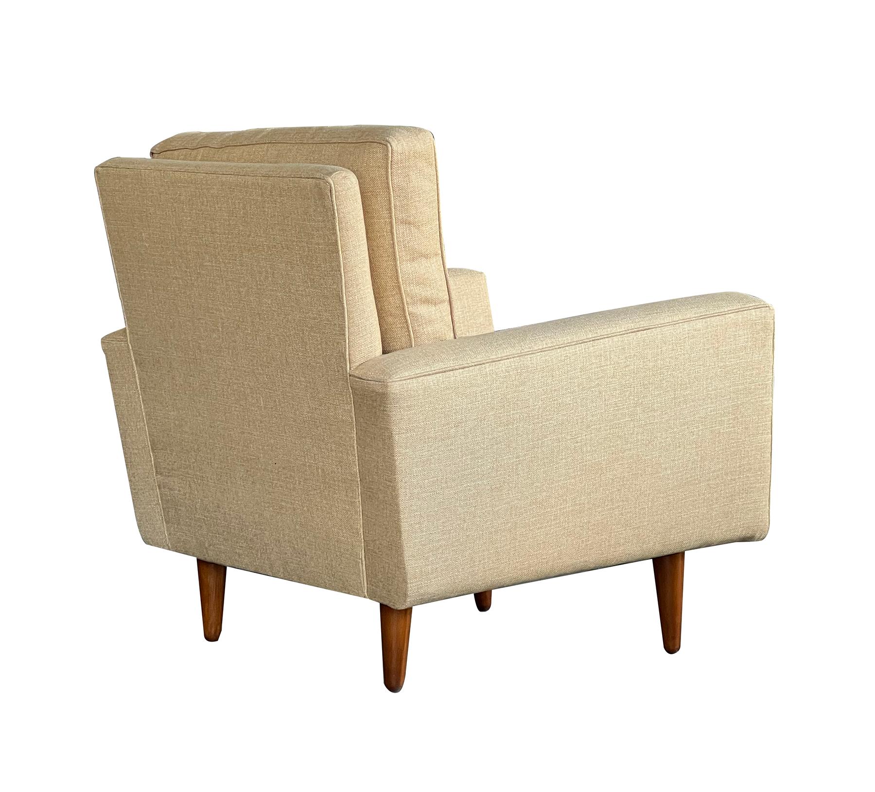 Mid-Century Modern Florence Knoll for Knoll International Mid-Century Upholstered Lounge Armchair For Sale