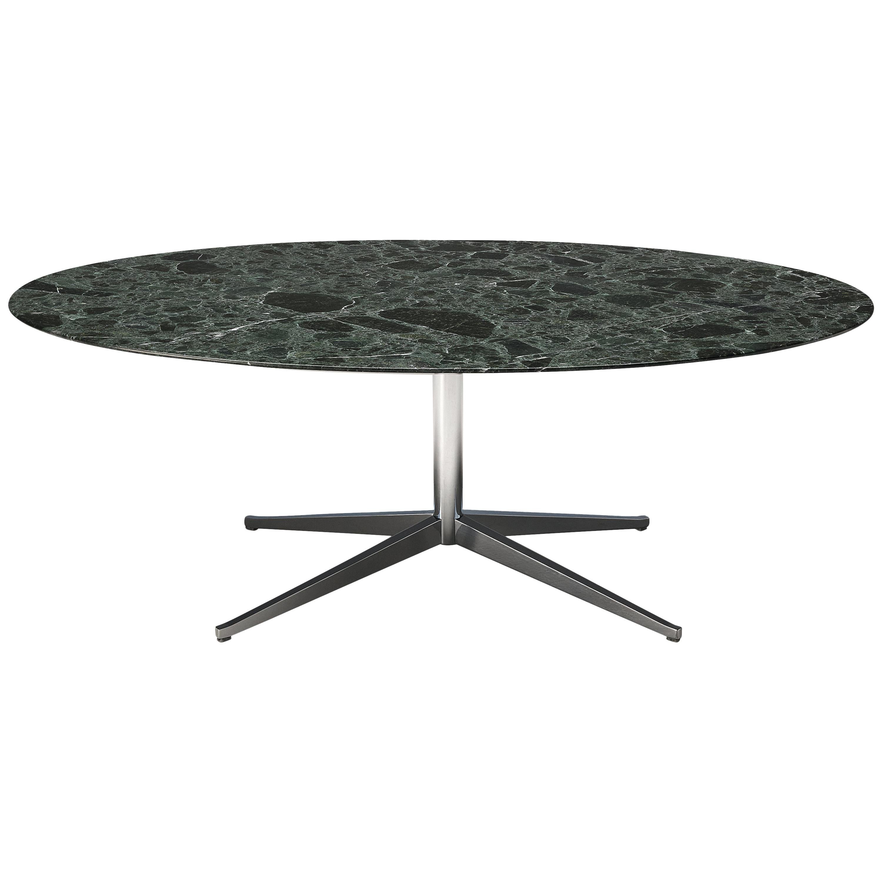 Florence Knoll for Knoll International Oval Dining Table in Green Marble