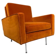 Florence Knoll for Knoll International, rust velvet Club Chair, USA, c. 1950s