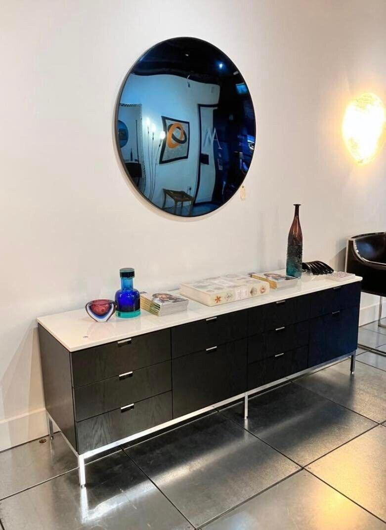 Florence Knoll for Knoll International black ash Sideboard / Credenza with white marble top set on a chrome base. 

Possibly produced circa 2000s. In very good condition - a really stunning piece of iconic design that would make a great addition