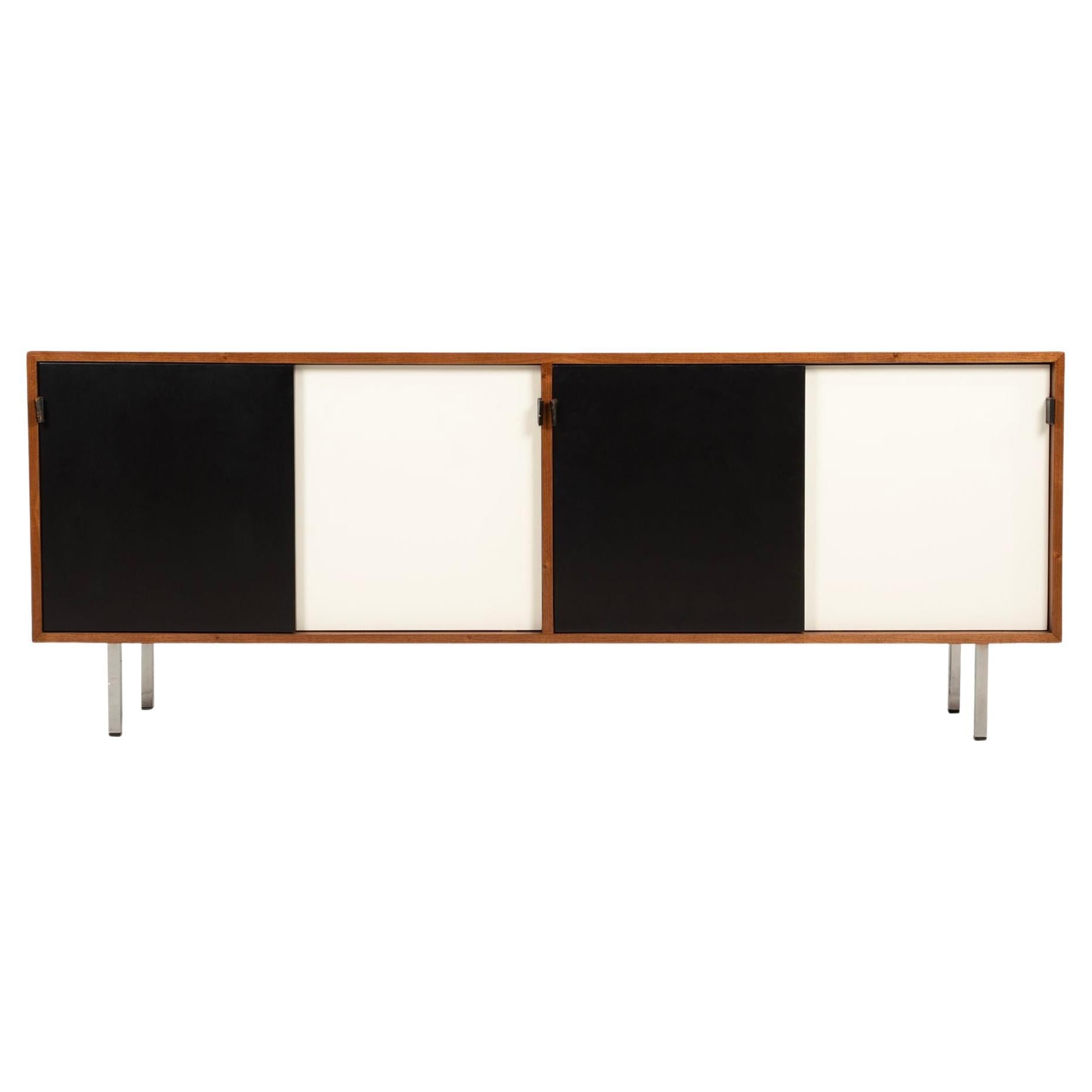 Florence Knoll for Knoll International Sliding Door Storage Cabinet. For Sale