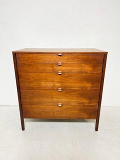 Florence Knoll for Knoll International Walnut Five Drawer Dresser, C. 1960