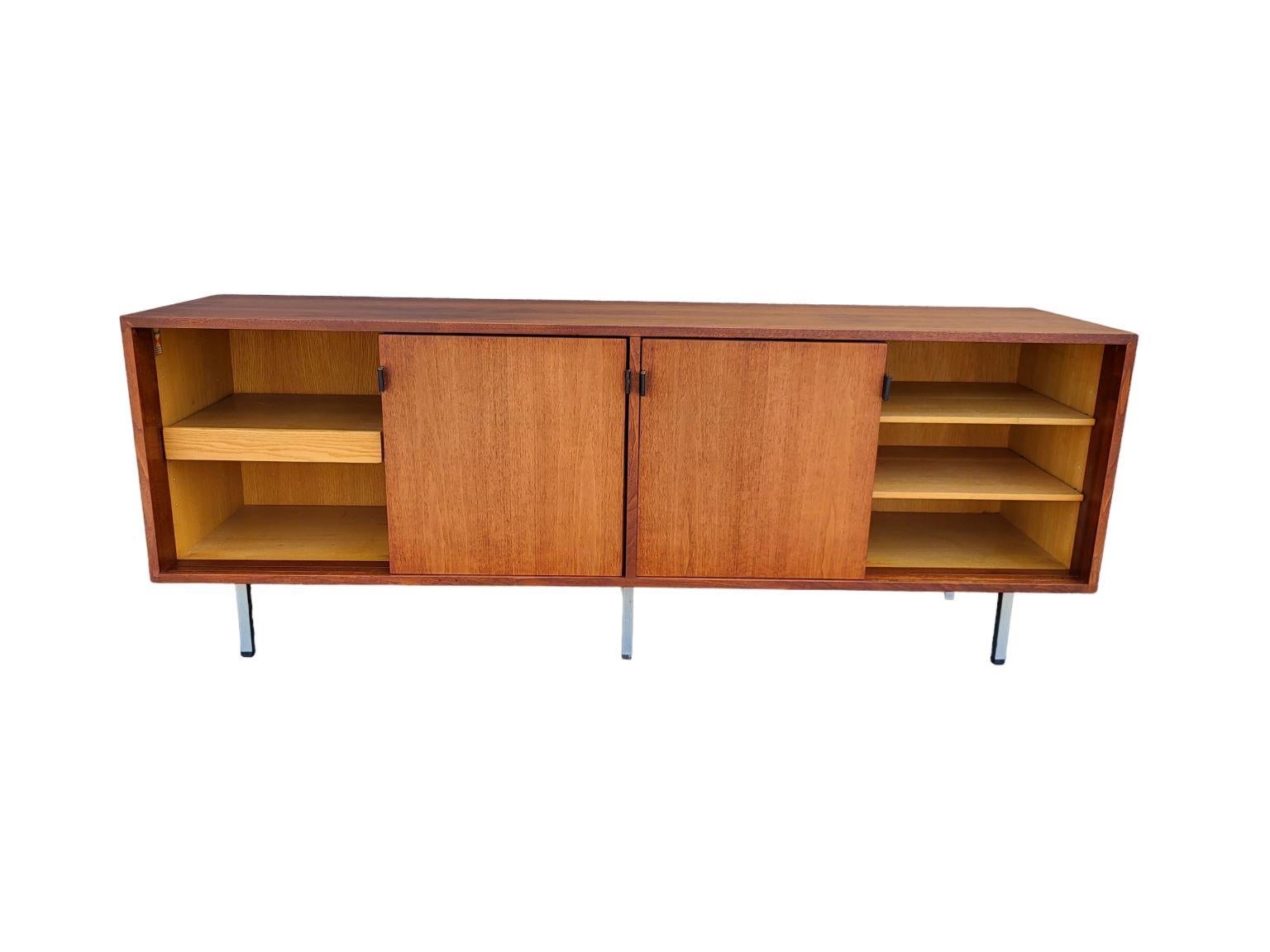 Plated Florence Knoll For Knoll Mid Century Modern Credenza C.1963 For Sale