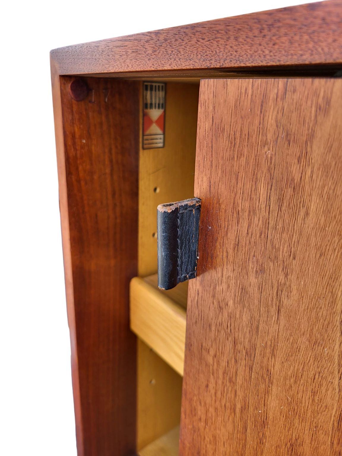 Leather Florence Knoll For Knoll Mid Century Modern Credenza C.1963