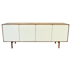 Florence Knoll for Knoll Model 541 Walnut Credenza with White Lacquer Doors