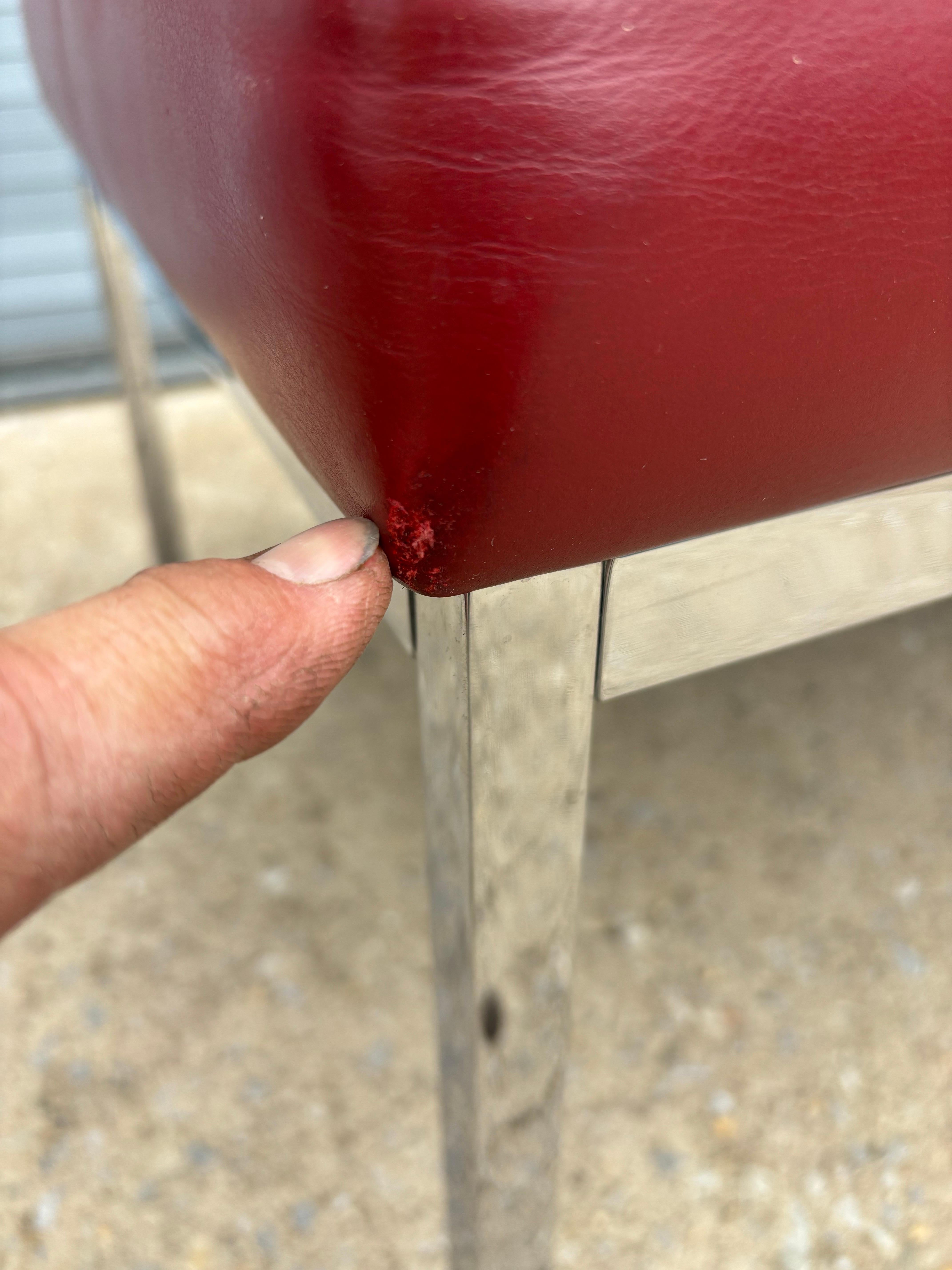 Florence Knoll para Knoll Banco de cuero Ox Blood, 2 Disponibles en venta 4