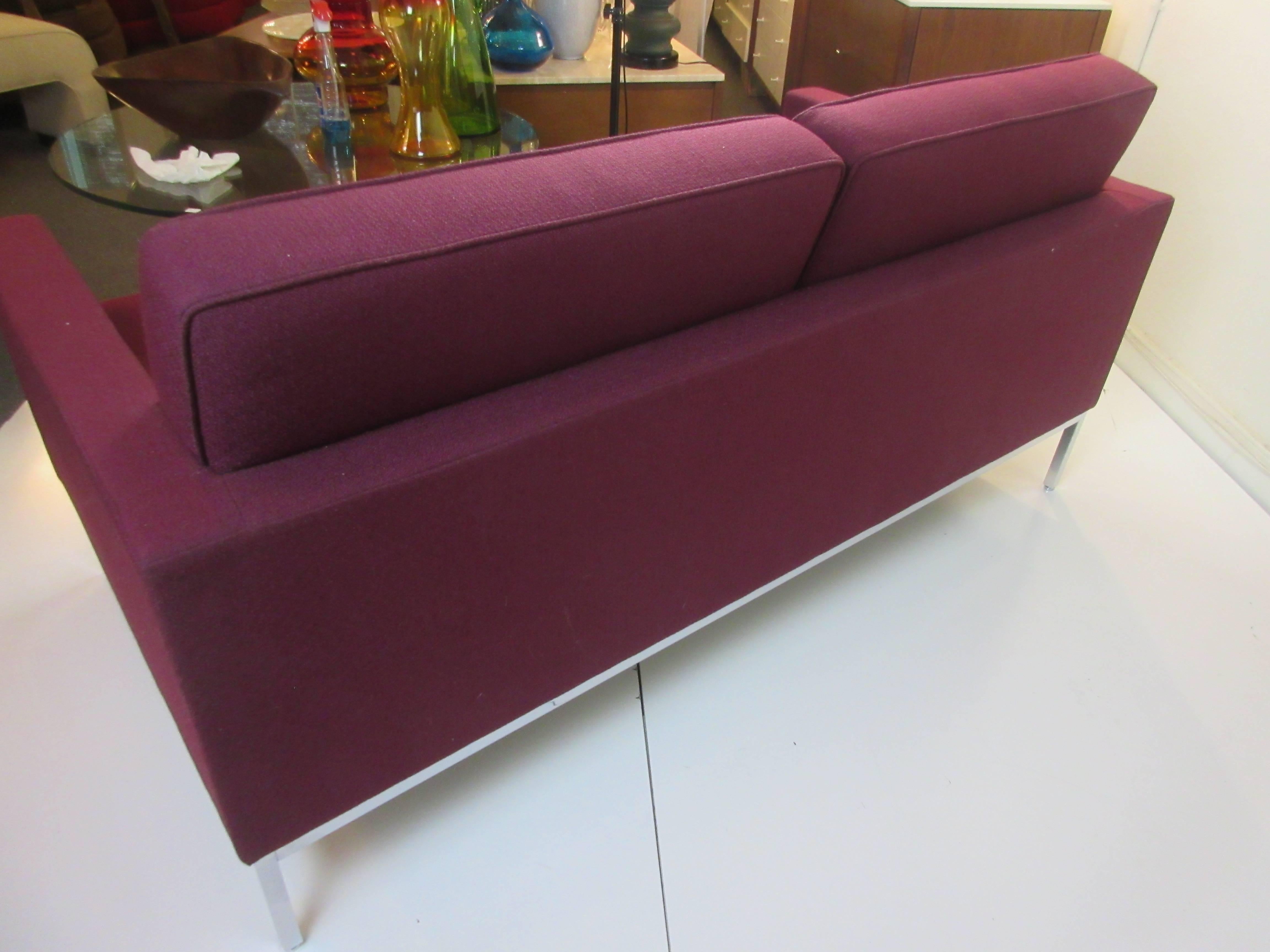Steel Florence Knoll for Knoll Settee