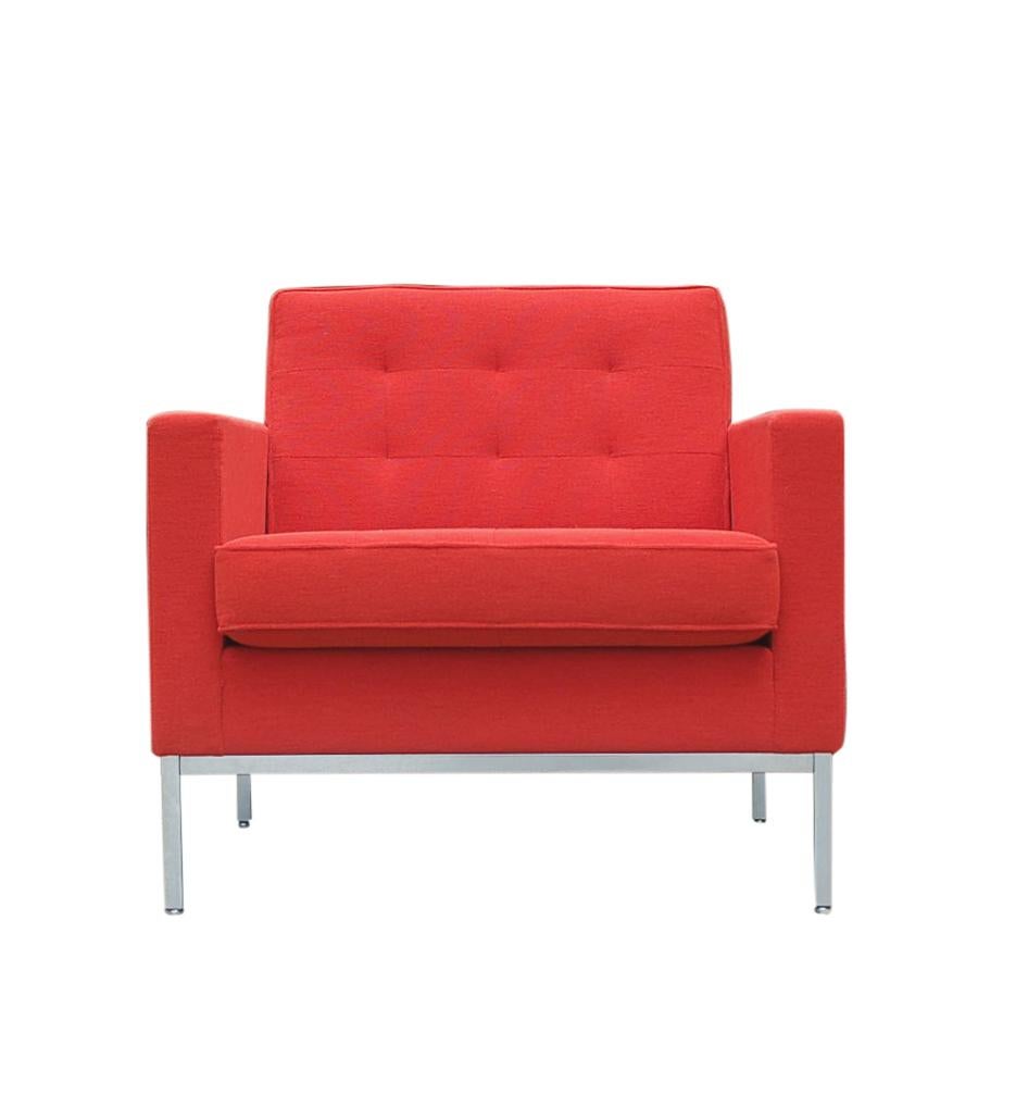 Late 20th Century Florence Knoll for Knoll Sofa and Matching Lounge Chairs Living Room Set in Red