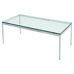 Florence Knoll For Knoll Studio Glass And Chrome Coffee Table