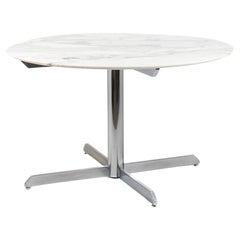 Florence Knoll for Knoll. Table in marble and chromed metal. Circa 1960. LS58341