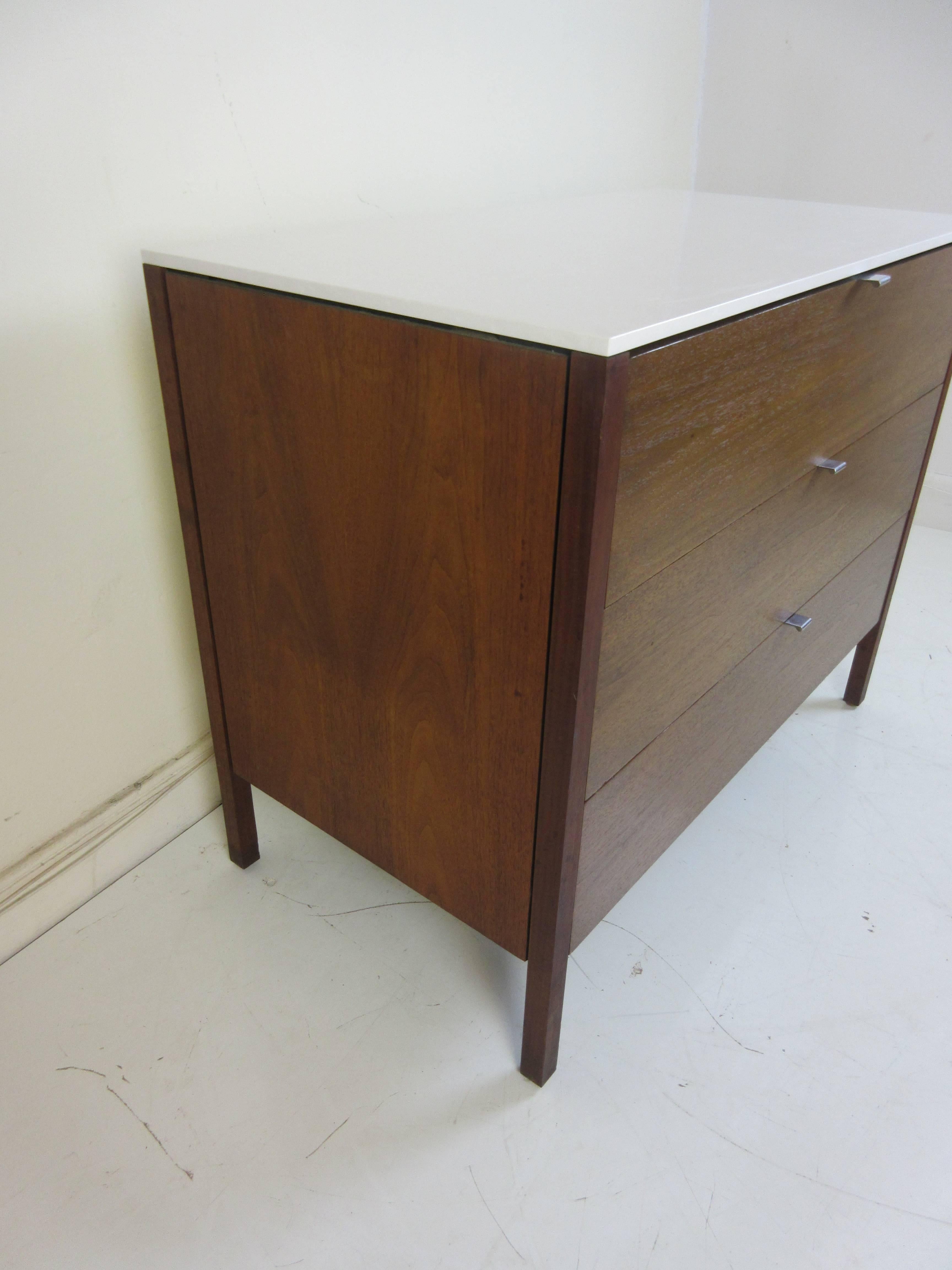 Mid-Century Modern Florence Knoll for Knoll Three-Drawer Cabinet with Silestone Top