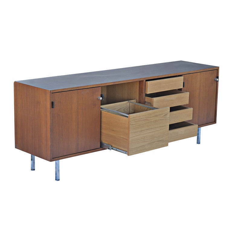 Mid-Century Modern Florence Knoll for Knoll Walnut Credenza