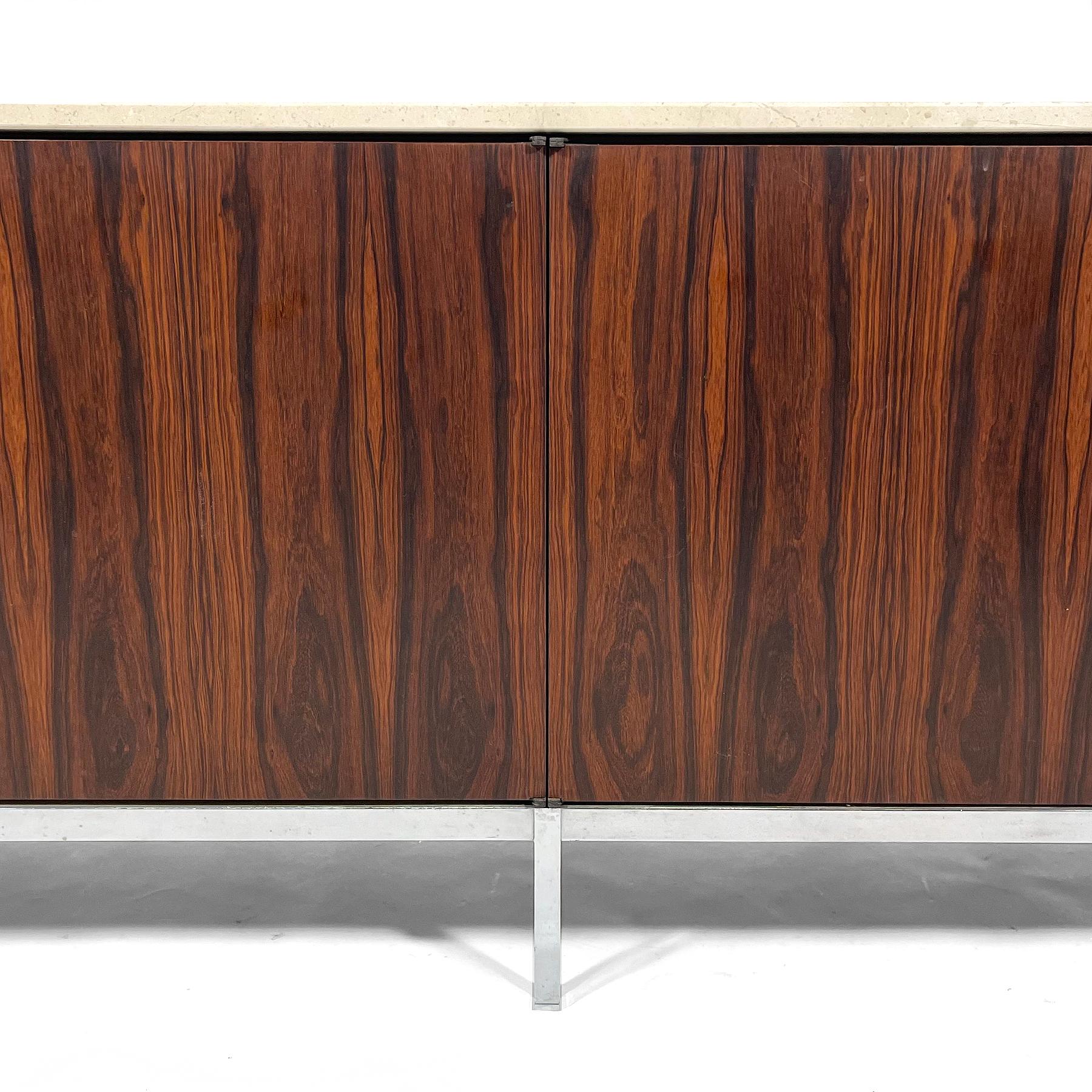 Florence Knoll Four Position Rosewood Credenza For Sale 3