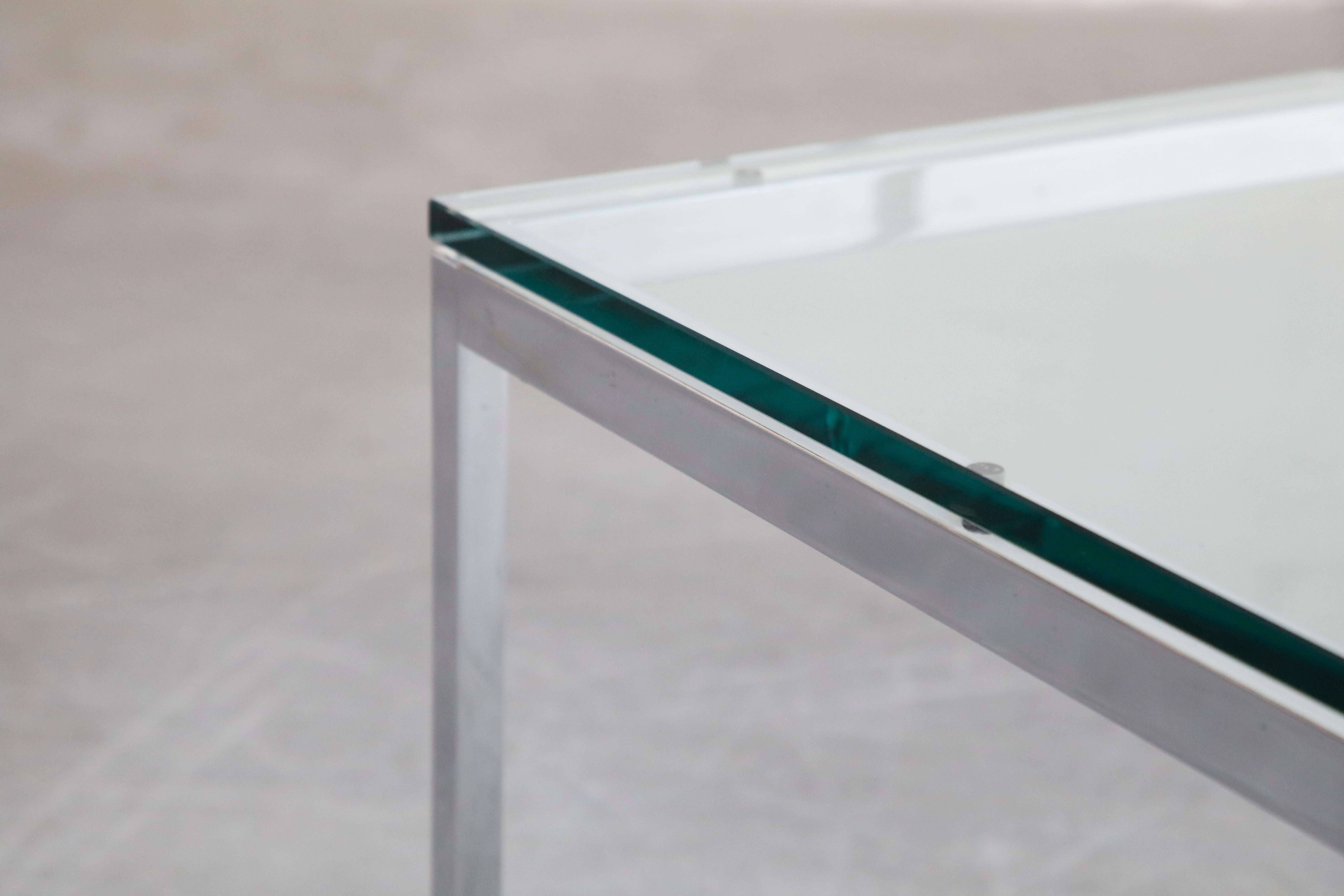 Florence Knoll Glass and Chrome Side Table for Knoll 3