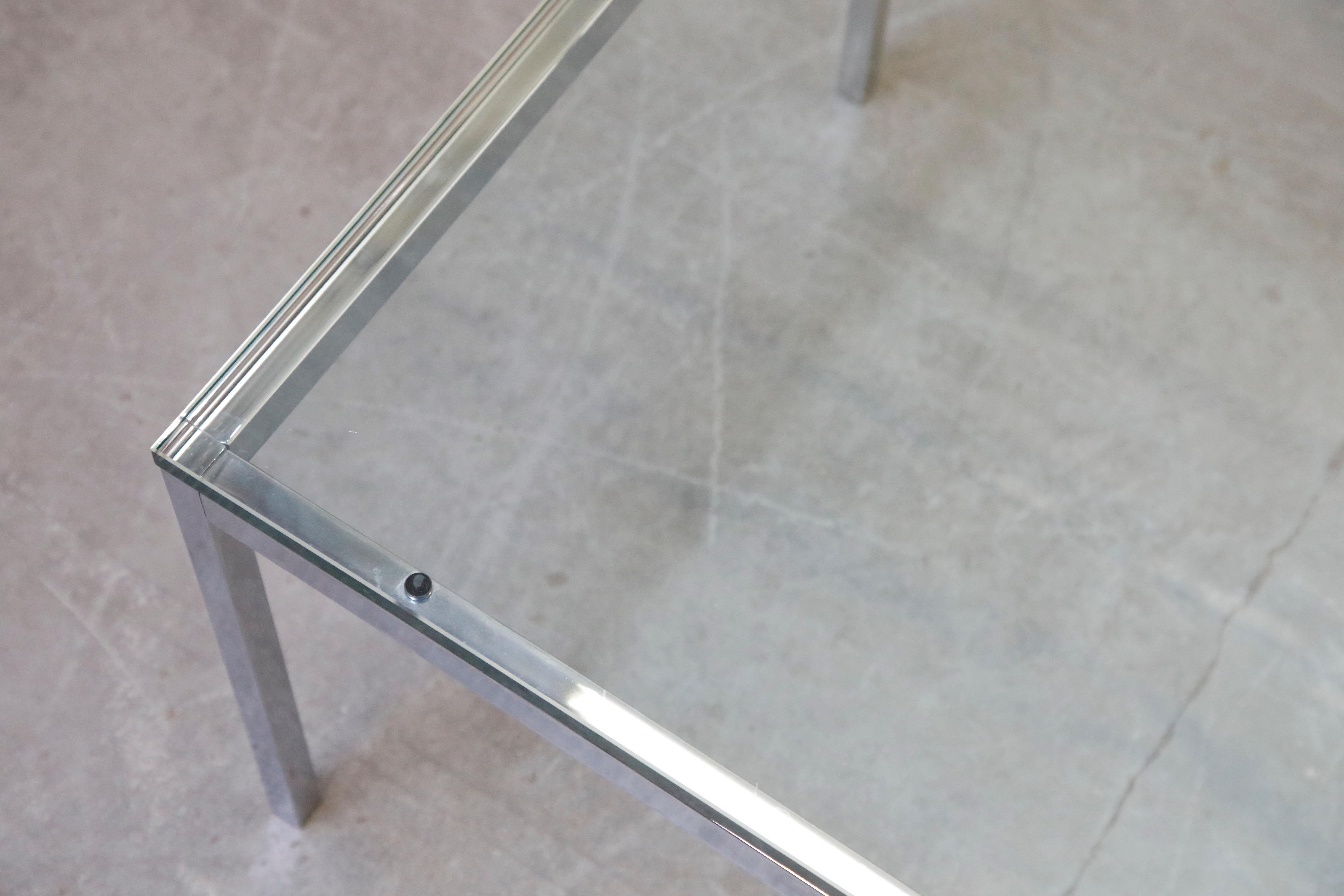 Florence Knoll Glass and Chrome Side Table for Knoll 4