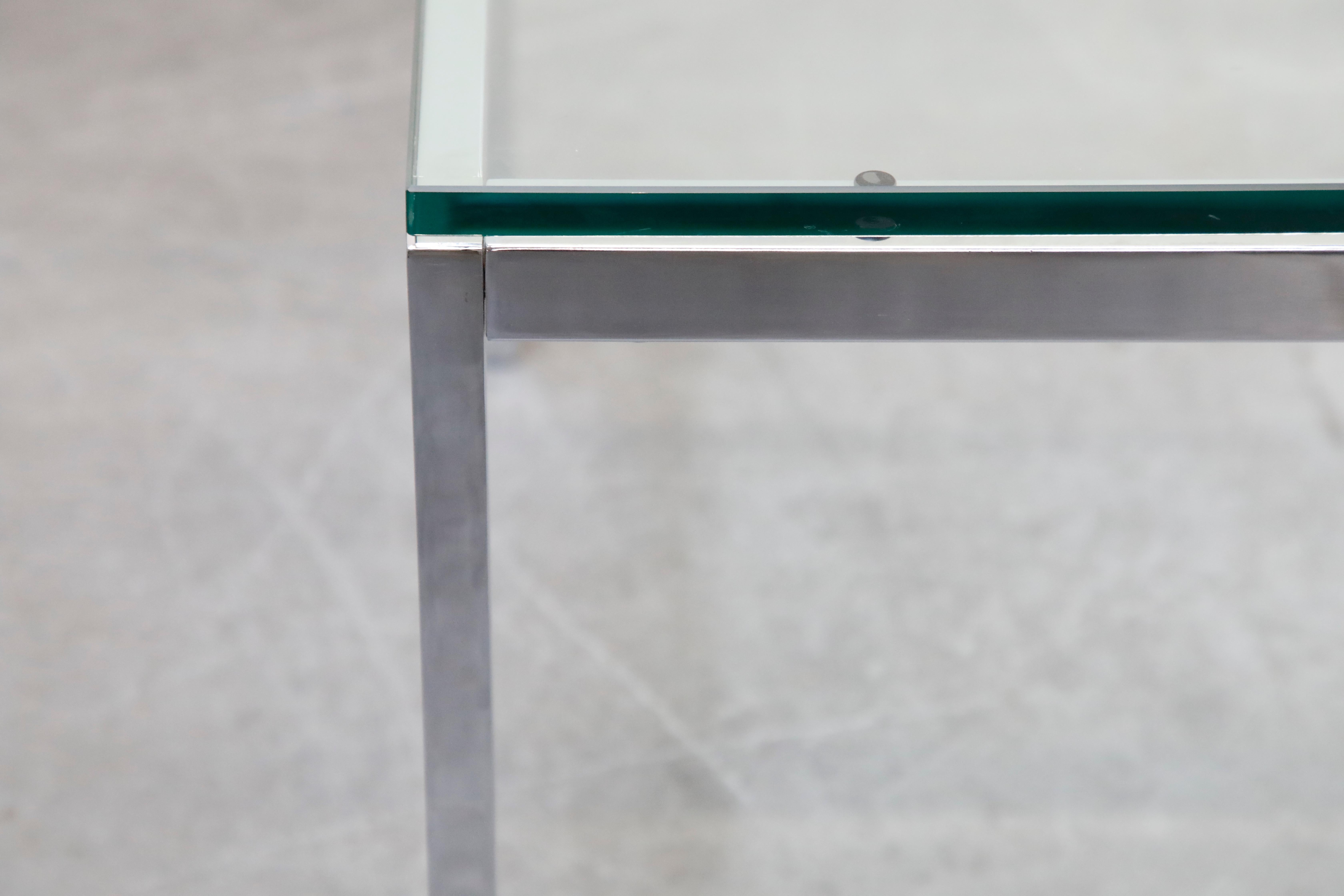 Florence Knoll Glass and Chrome Side Table for Knoll 6