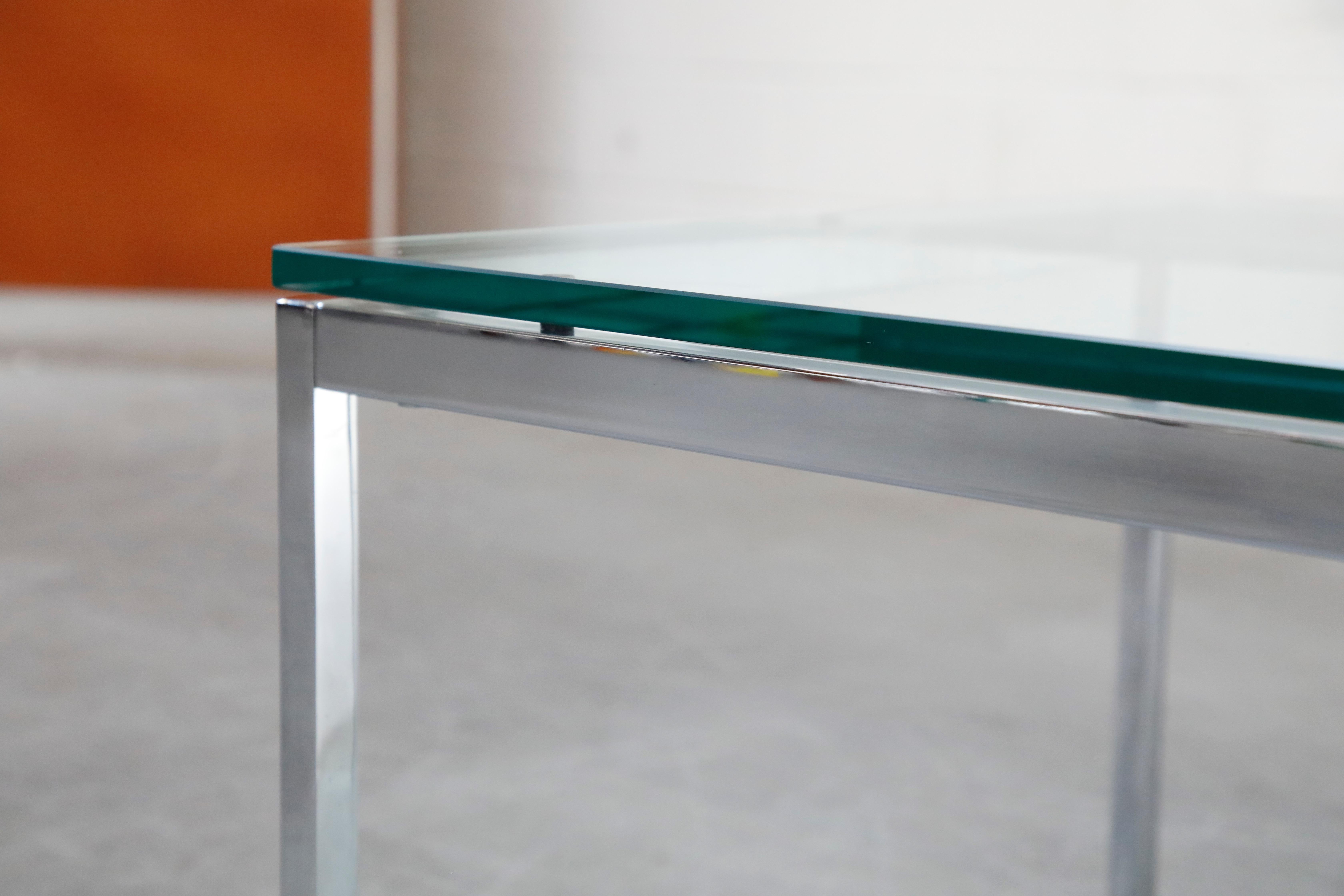 Florence Knoll Glass and Chrome Side Table for Knoll 8