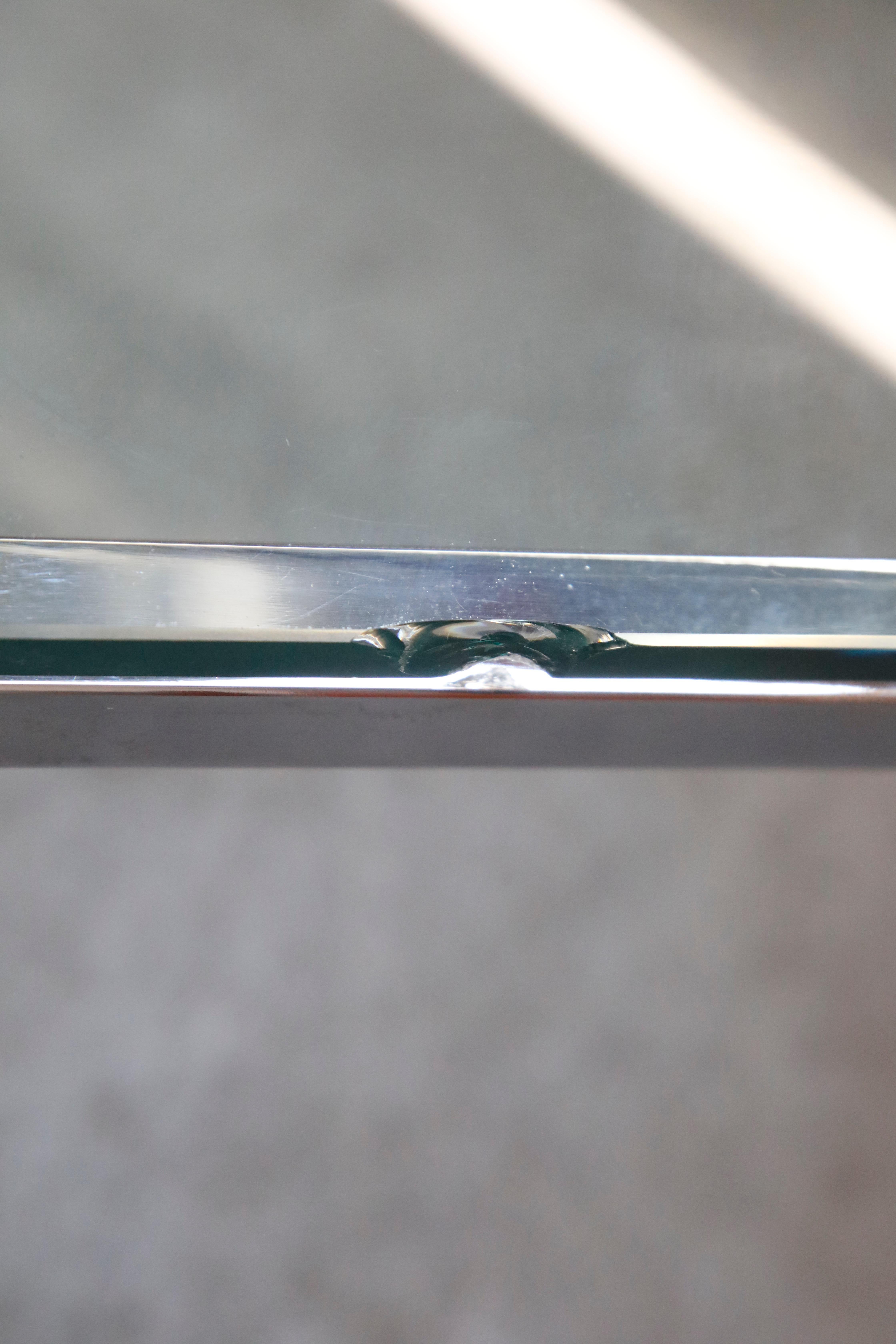 Florence Knoll Glass and Chrome Side Table for Knoll 9