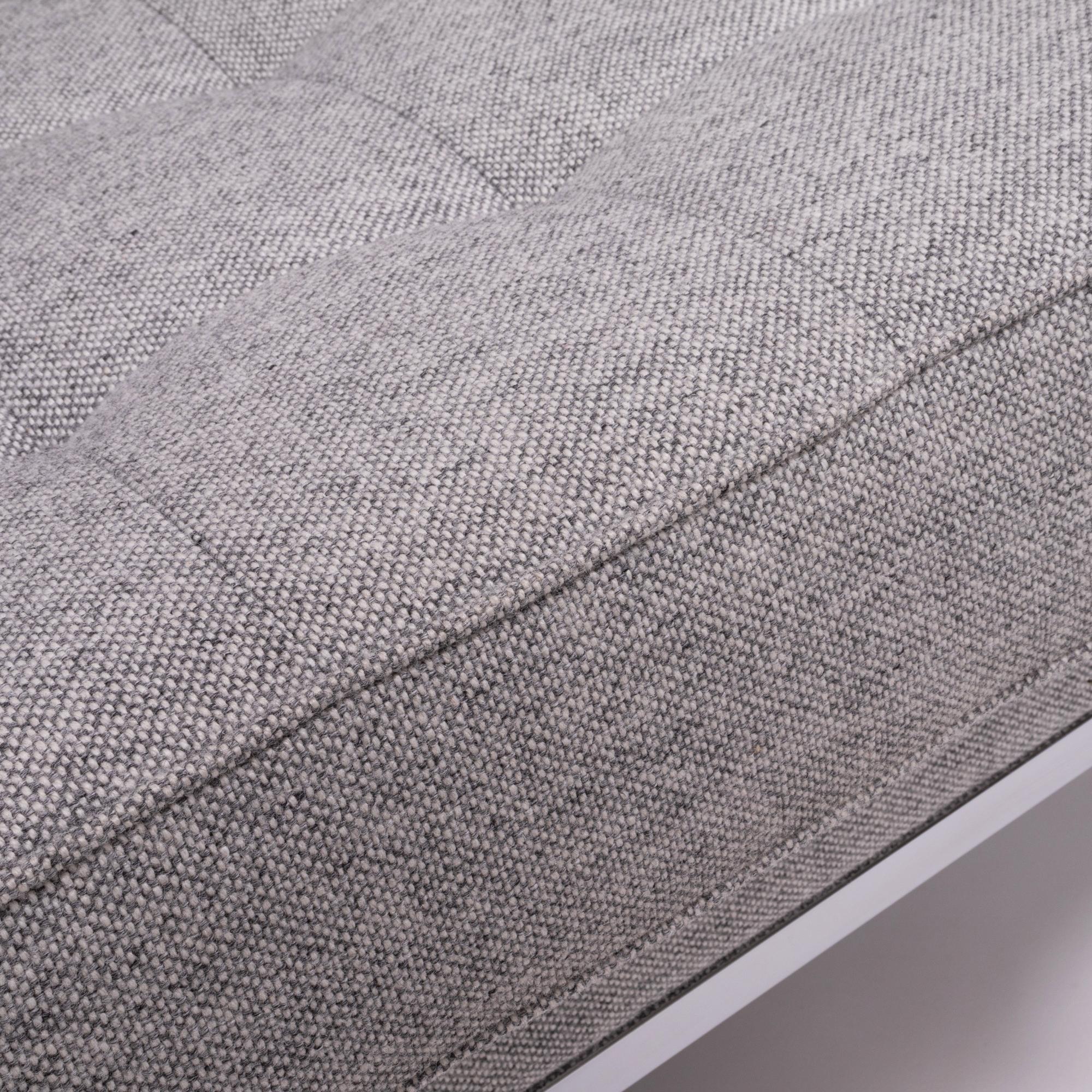 Florence Knoll Grey Tuxedo Lounge Chair 3