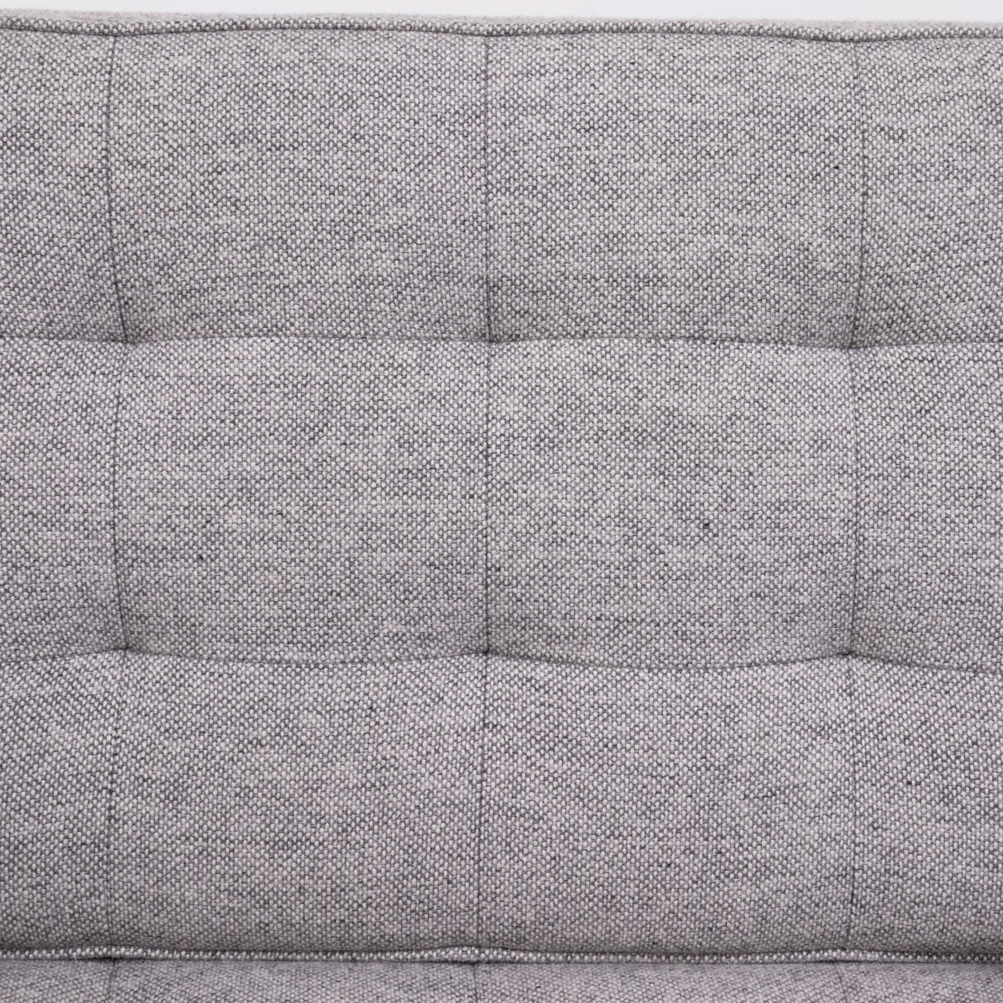 Contemporary Florence Knoll Grey Tuxedo Lounge Chair