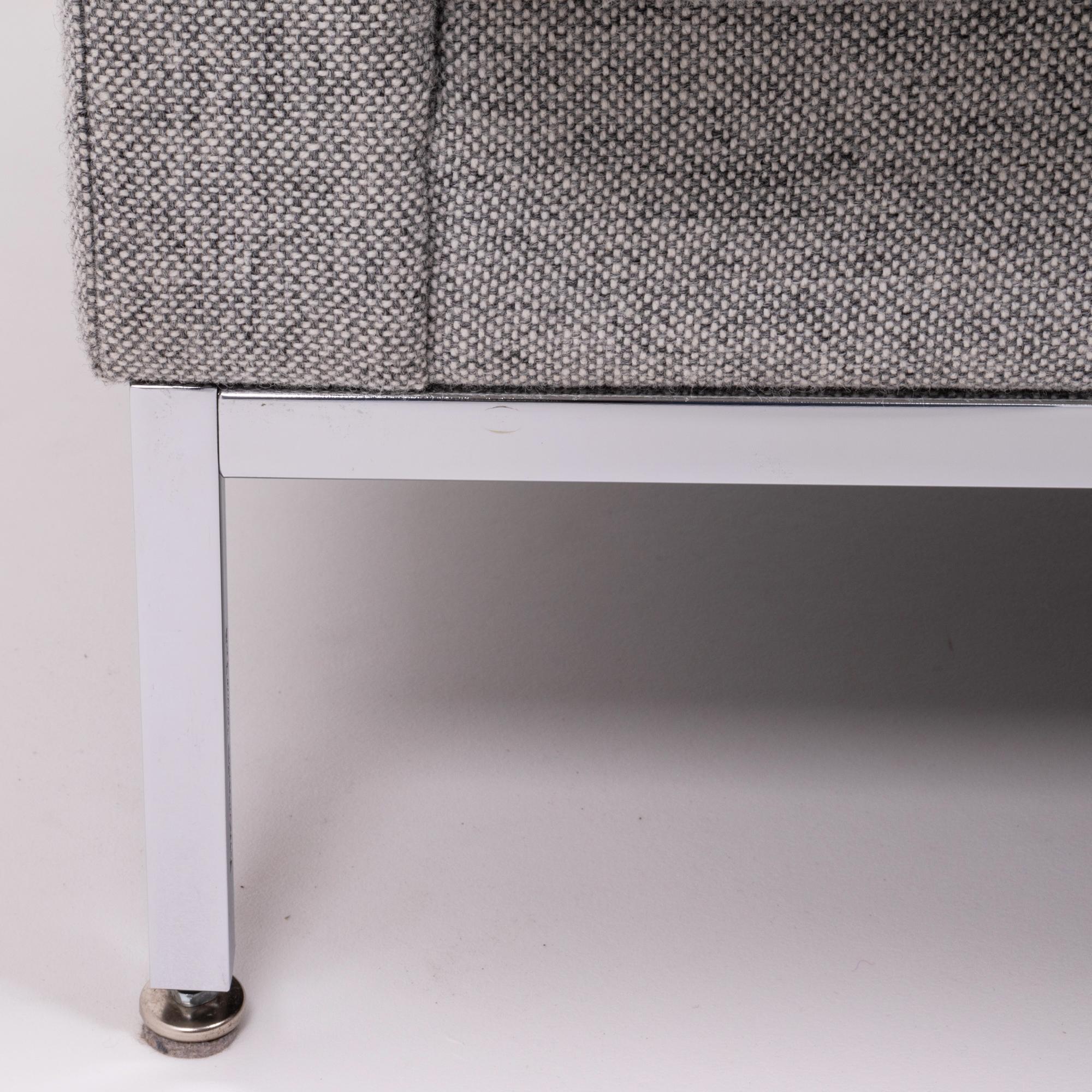 Florence Knoll Grey Tuxedo Lounge Chair 2