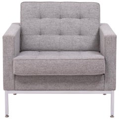 Florence Knoll Grey Tuxedo Lounge Chair