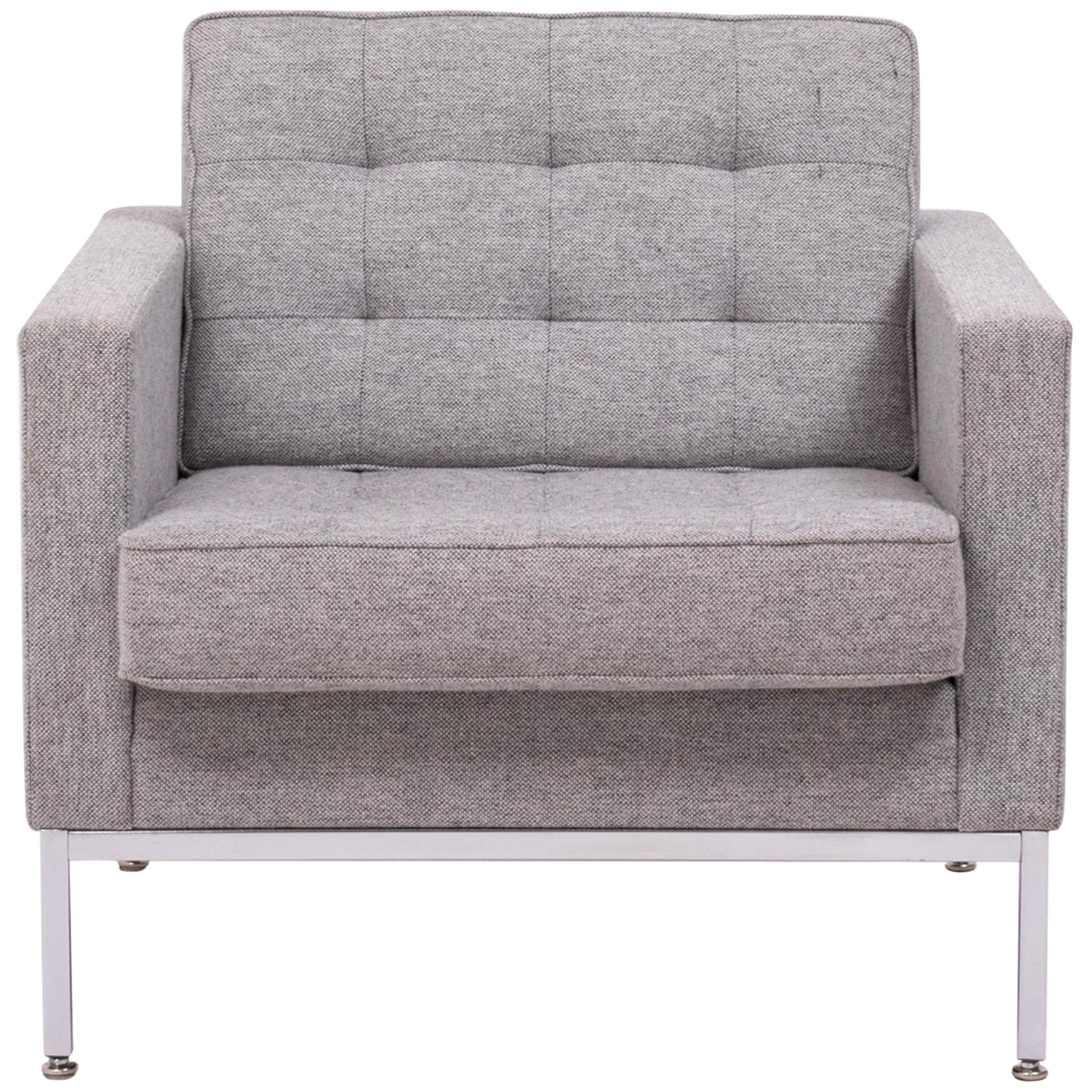Florence Knoll Grey Tuxedo Lounge Chair