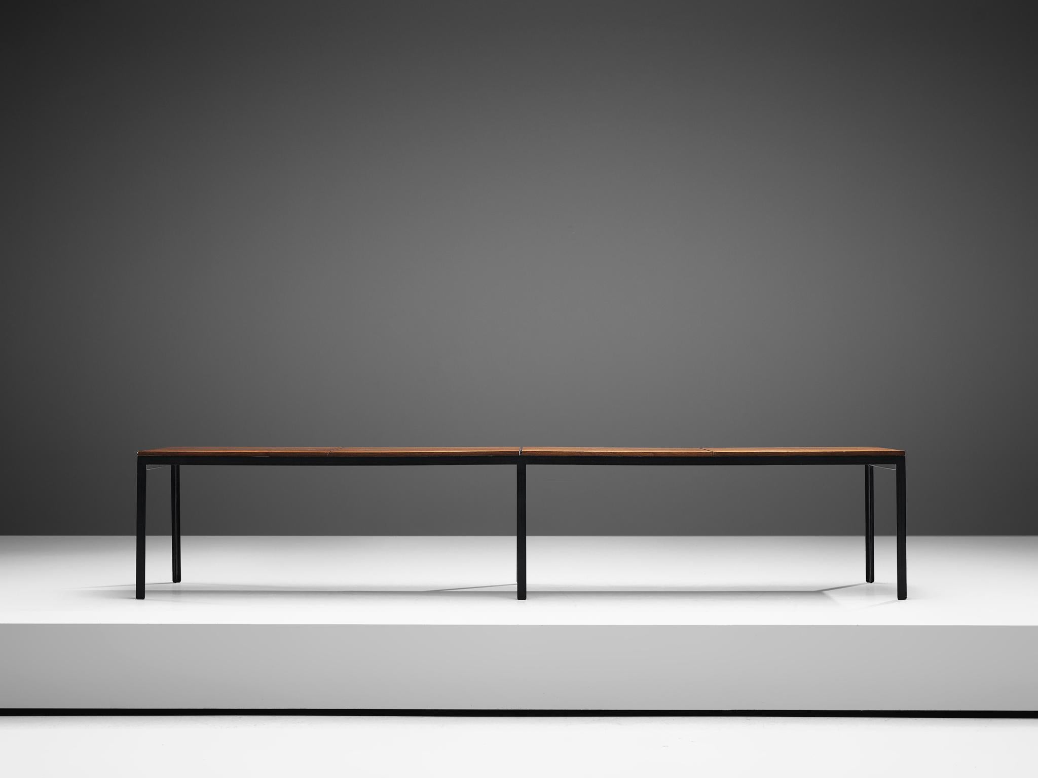 Mid-Century Modern Florence Knoll Large T-Angle Bench in Teak