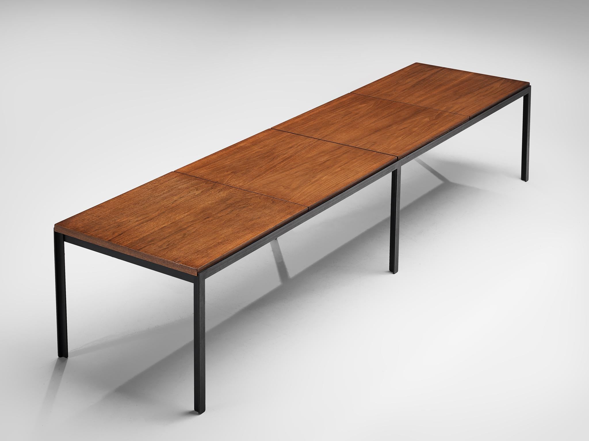 American Florence Knoll Large T-Angle Bench in Teak